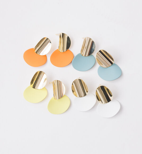 Rouge vif「【sauvage peau 】ラウンドクロスピアス」|ピアス|