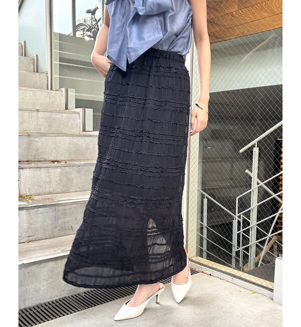 Rouge vif「【一部店舗限定】シャーリングタイトスカート」|スカート|