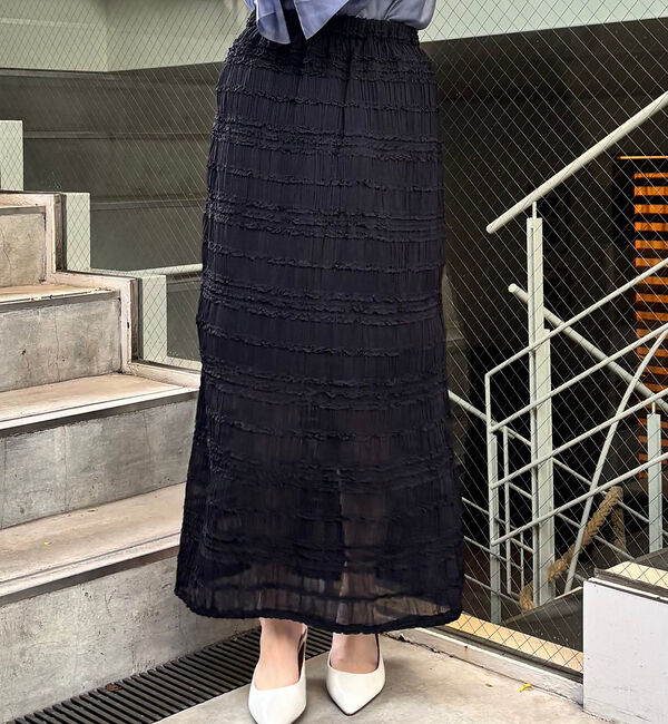 Rouge vif「【一部店舗限定】シャーリングタイトスカート」|スカート|