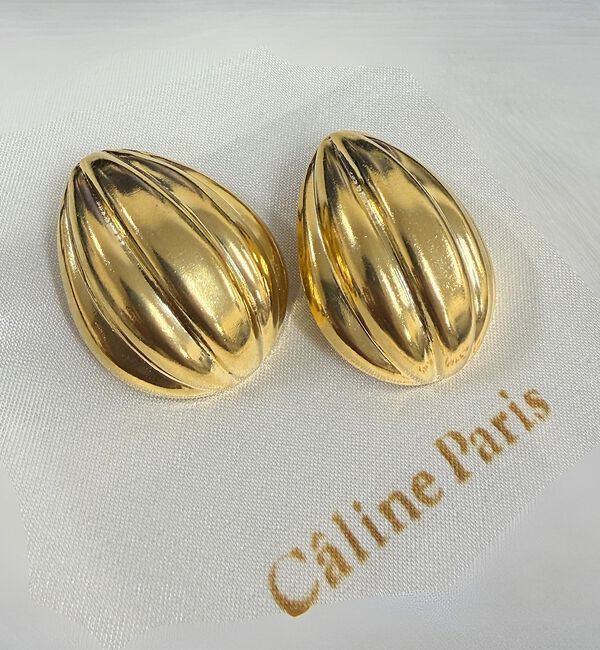 Rouge vif「【Caline Paris/カリーヌパリ】ゴールドイヤリング/両耳」|ピアス|