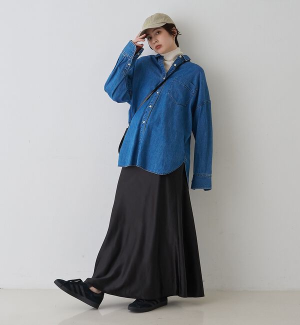 Rouge vif「【2026SS新作】【ロングセラー】NEW オーバーサイズデニムシャツ」|シャツ・ブラウス|