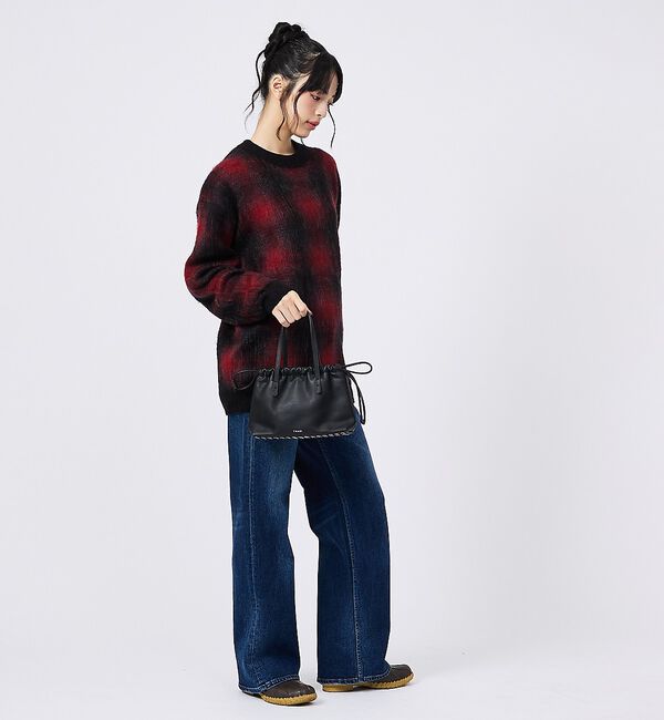 Rouge vif「【YAHKI】YH-827 HAND BAG/巾着バッグ/スタッズ/レザーバッグ」|ハンドバッグ|