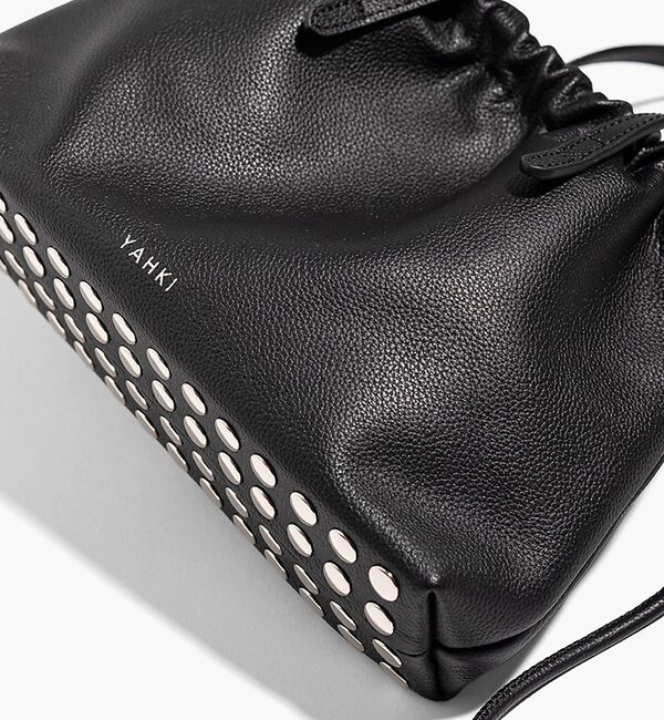 Rouge vif「【YAHKI】YH-827 HAND BAG/巾着バッグ/スタッズ/レザーバッグ」|ハンドバッグ|