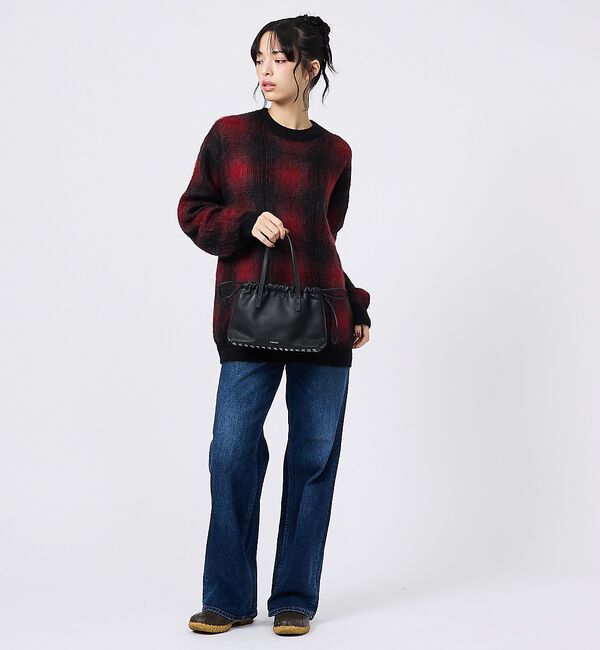 Rouge vif「【YAHKI】YH-827 HAND BAG/巾着バッグ/スタッズ/レザーバッグ」|ハンドバッグ|
