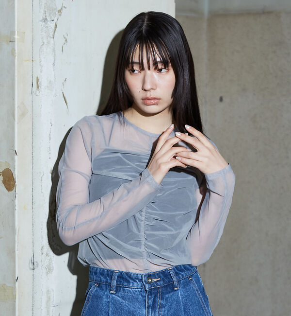 NOMINE「フロントシャーリング シアー ロンT」|Tシャツ・カットソー|