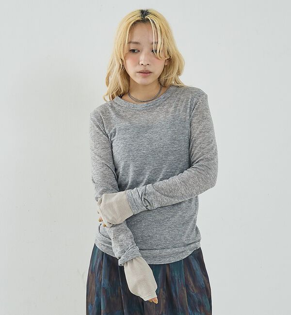NOMINE「ダブルスリーブ シアー ロンT」|Tシャツ・カットソー|