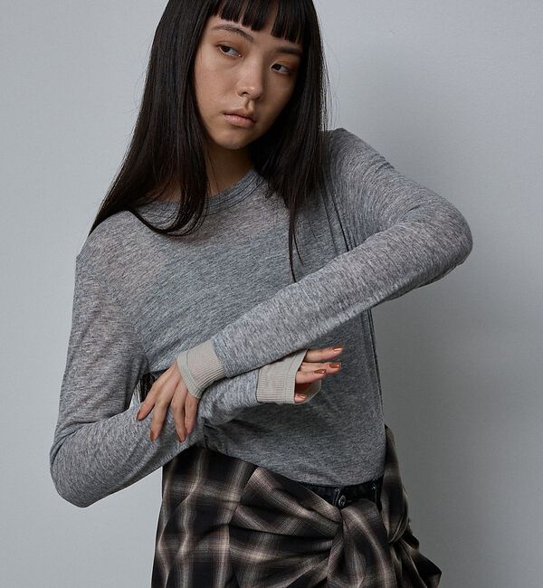 NOMINE「ダブルスリーブ シアー ロンT」|Tシャツ・カットソー|