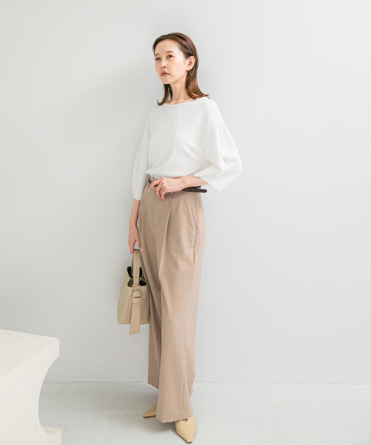 URBAN RESEARCH ROSSO「ウール混防シワハイウエストワイドスラックス」|その他|