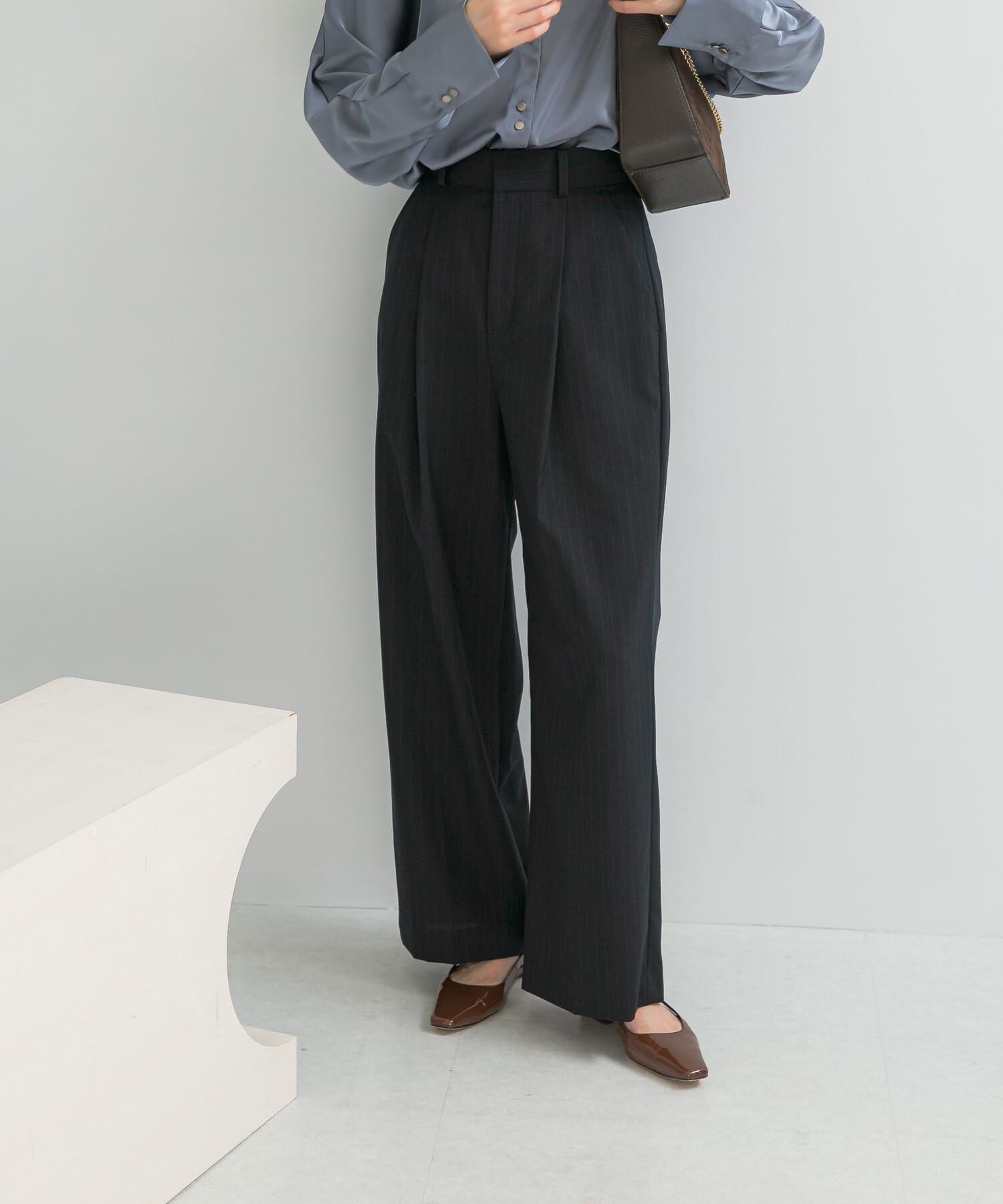 URBAN RESEARCH ROSSO「ウール混防シワハイウエストワイドスラックス」|その他|