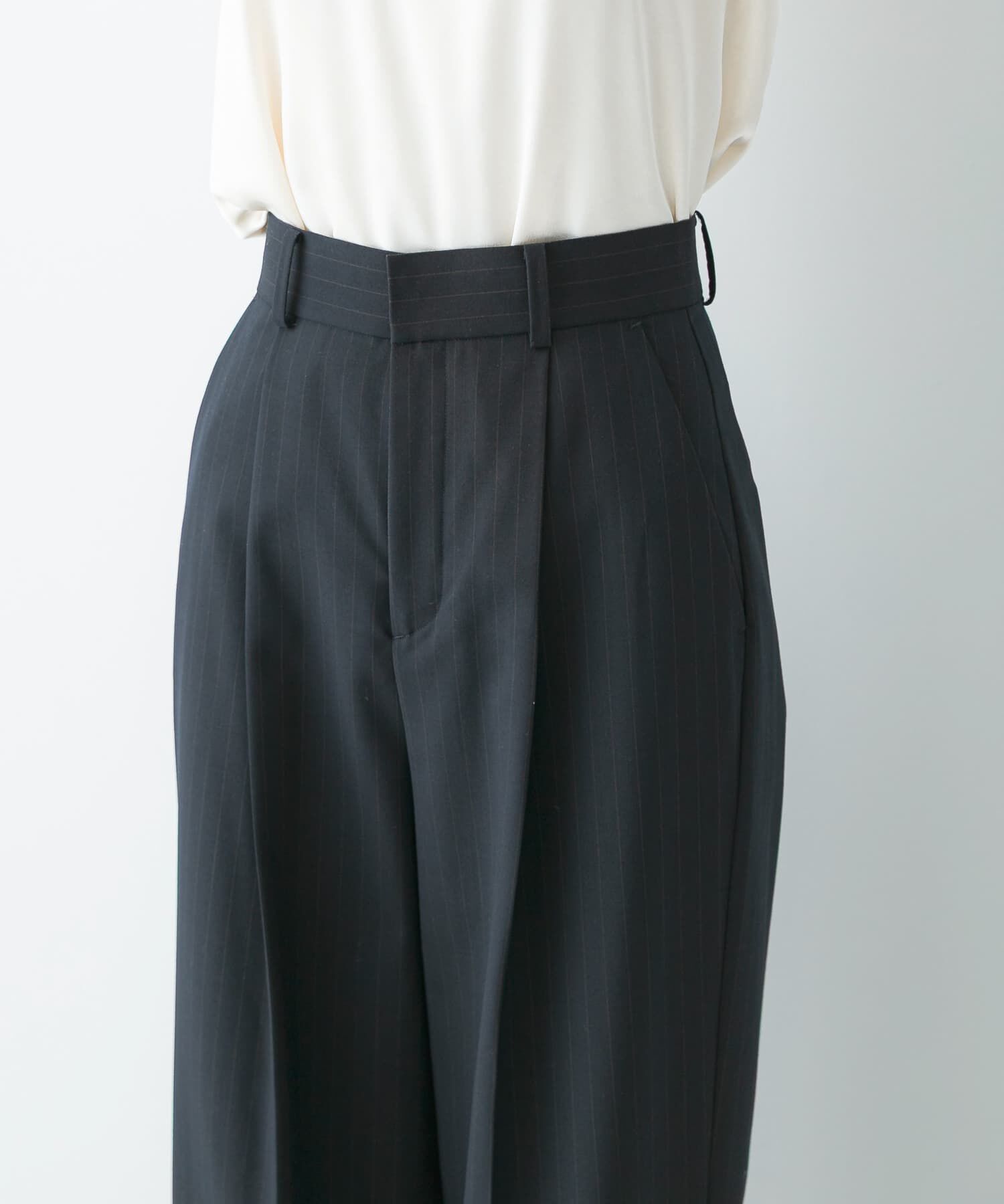 URBAN RESEARCH ROSSO「ウール混防シワハイウエストワイドスラックス」|その他|