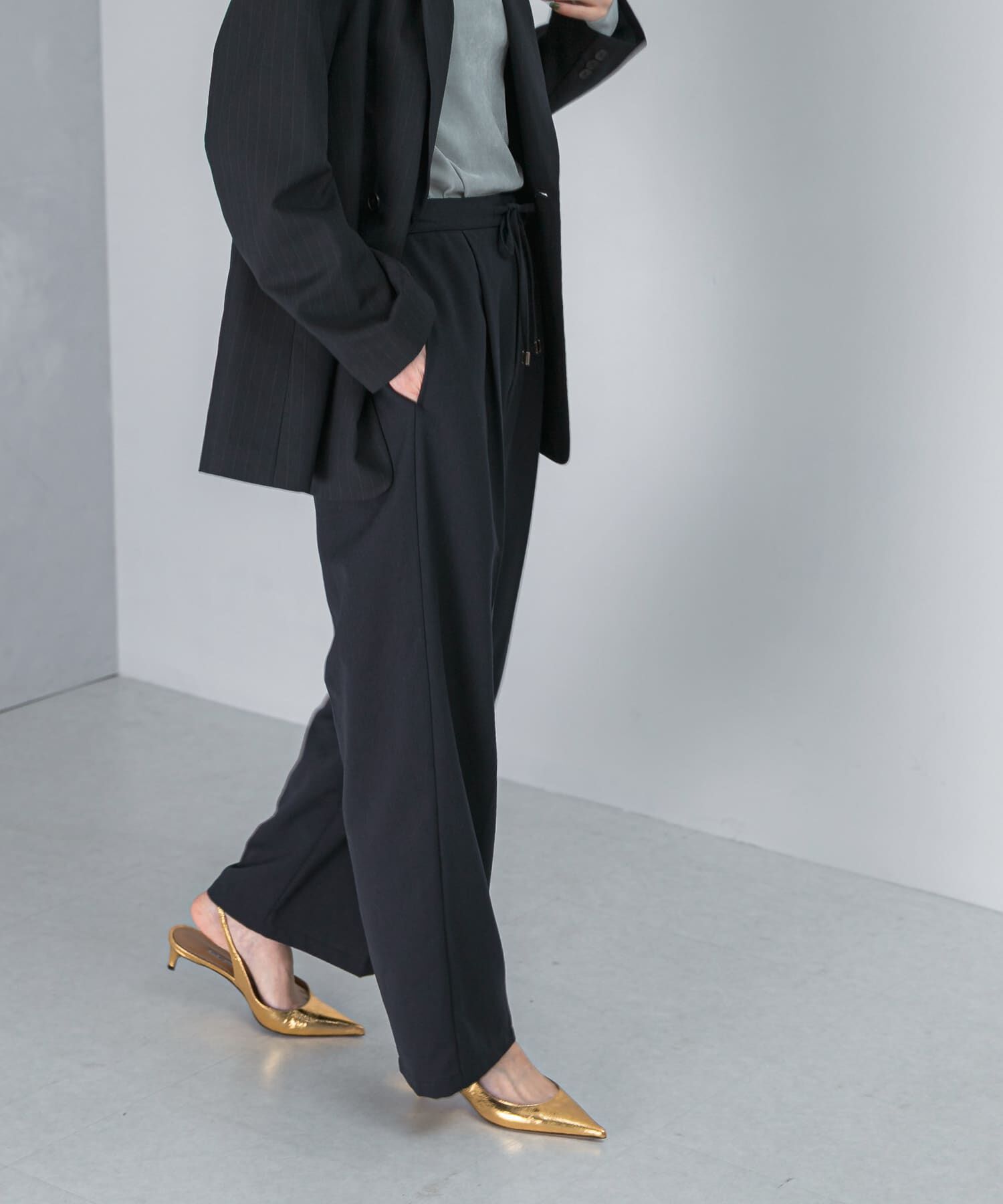 URBAN RESEARCH ROSSO「イージーケアウーステッドストレートパンツ」|その他|ネイビー
