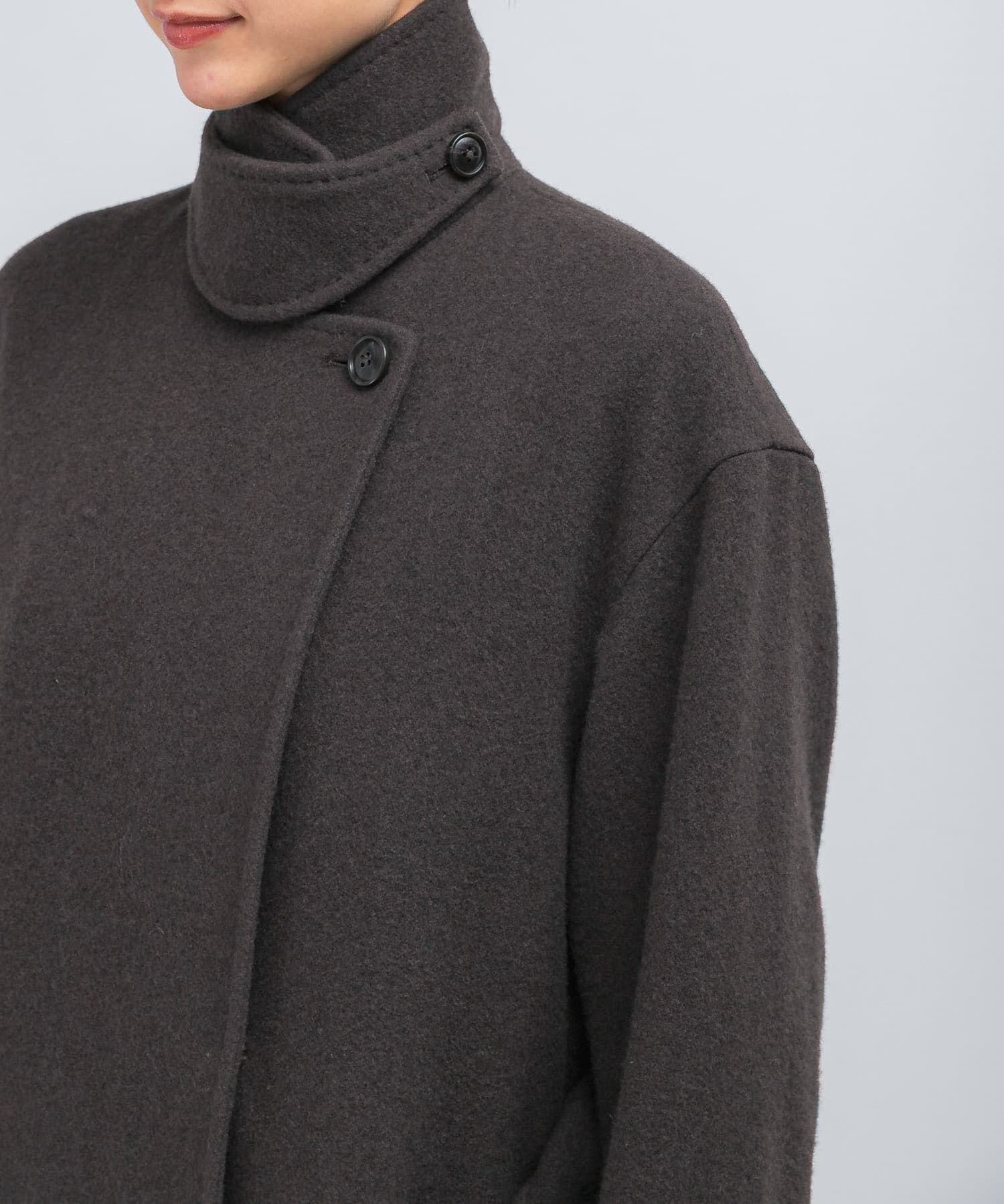 URBAN RESEARCH ROSSO「ウールカシミヤコート」|ノーカラーコート|