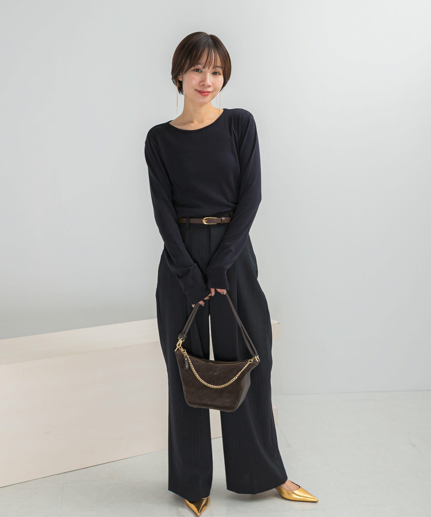 URBAN RESEARCH ROSSO「コットンカシミヤクルーネックカットソー」|Tシャツ・カットソー|