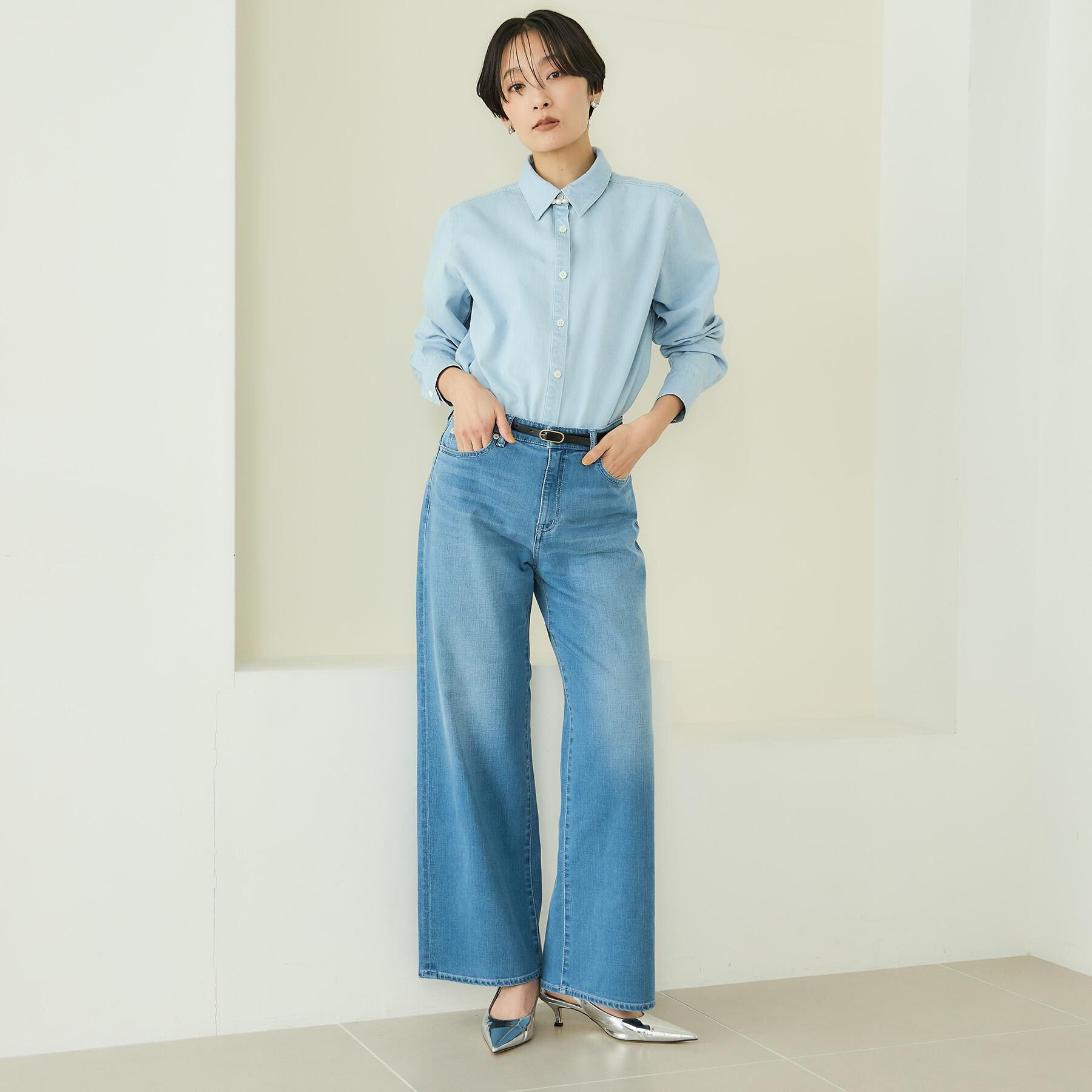 UNTITLED「【人気デニム】MAKE&times;DENIM WIDE」|デニム|