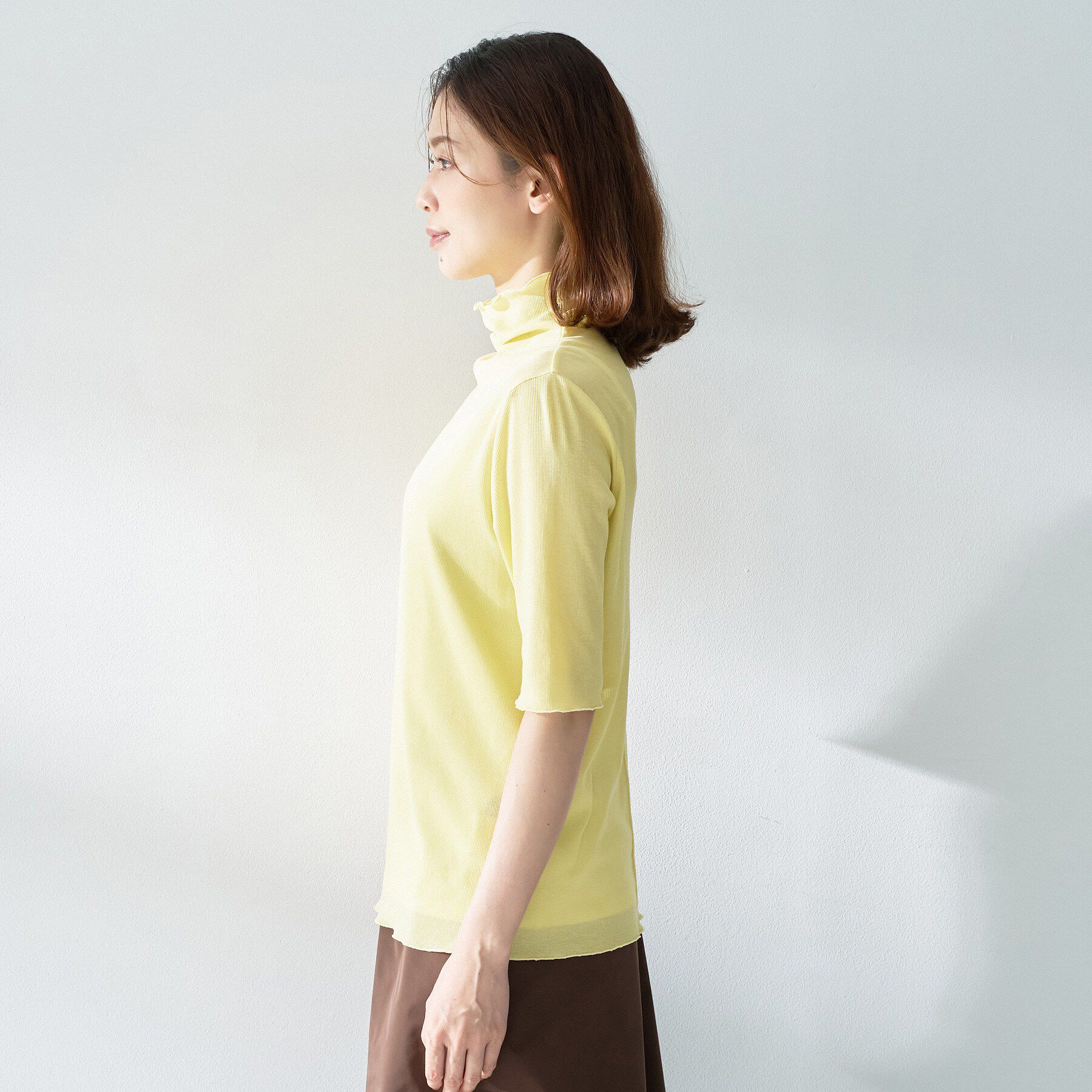 UNTITLED「【重ね着レイヤードに】シアーテレコハイネックトップス」|Tシャツ・カットソー|