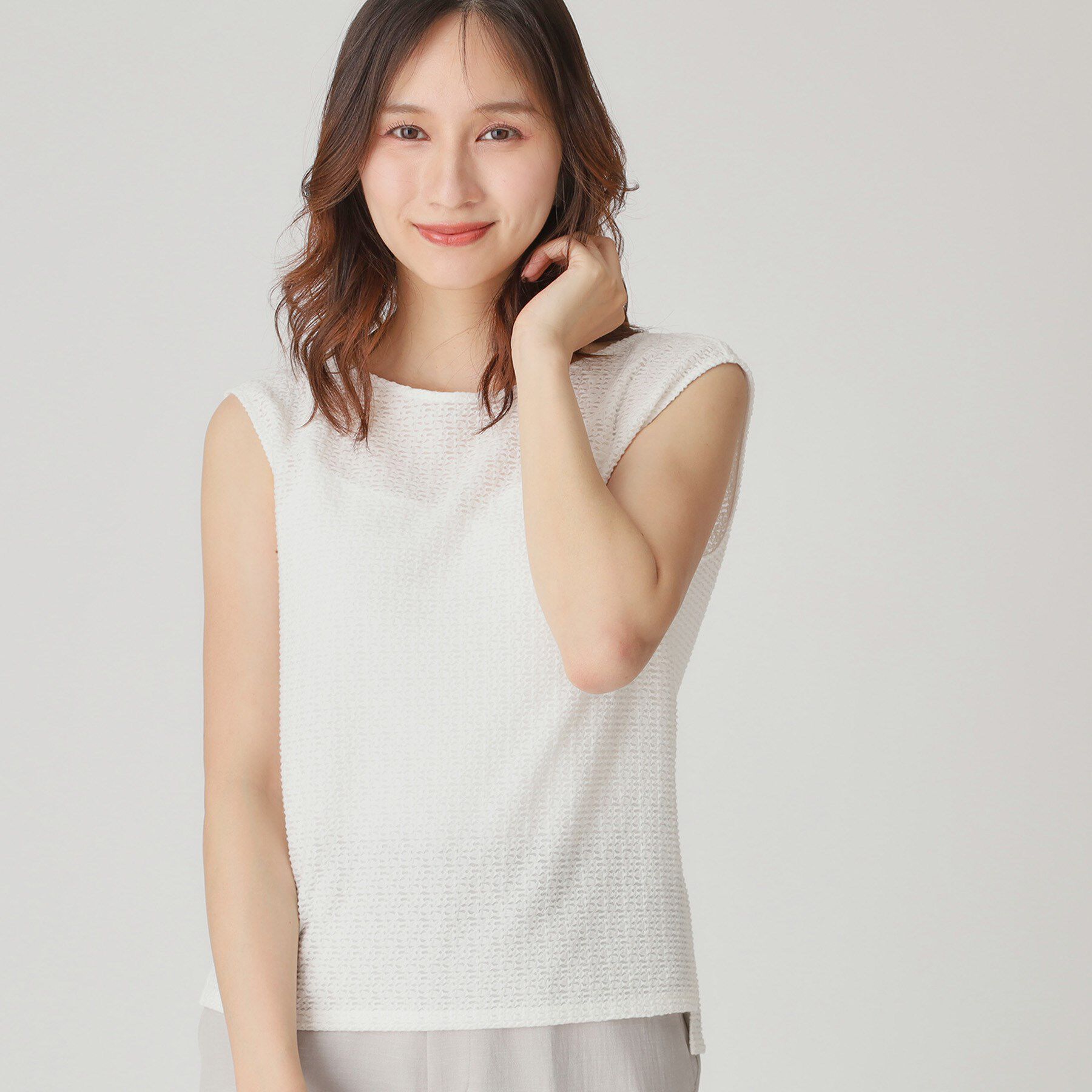 COUP DE CHANCE「◆【手洗い可／日本製】ノースリーブトップス」|Tシャツ・カットソー|