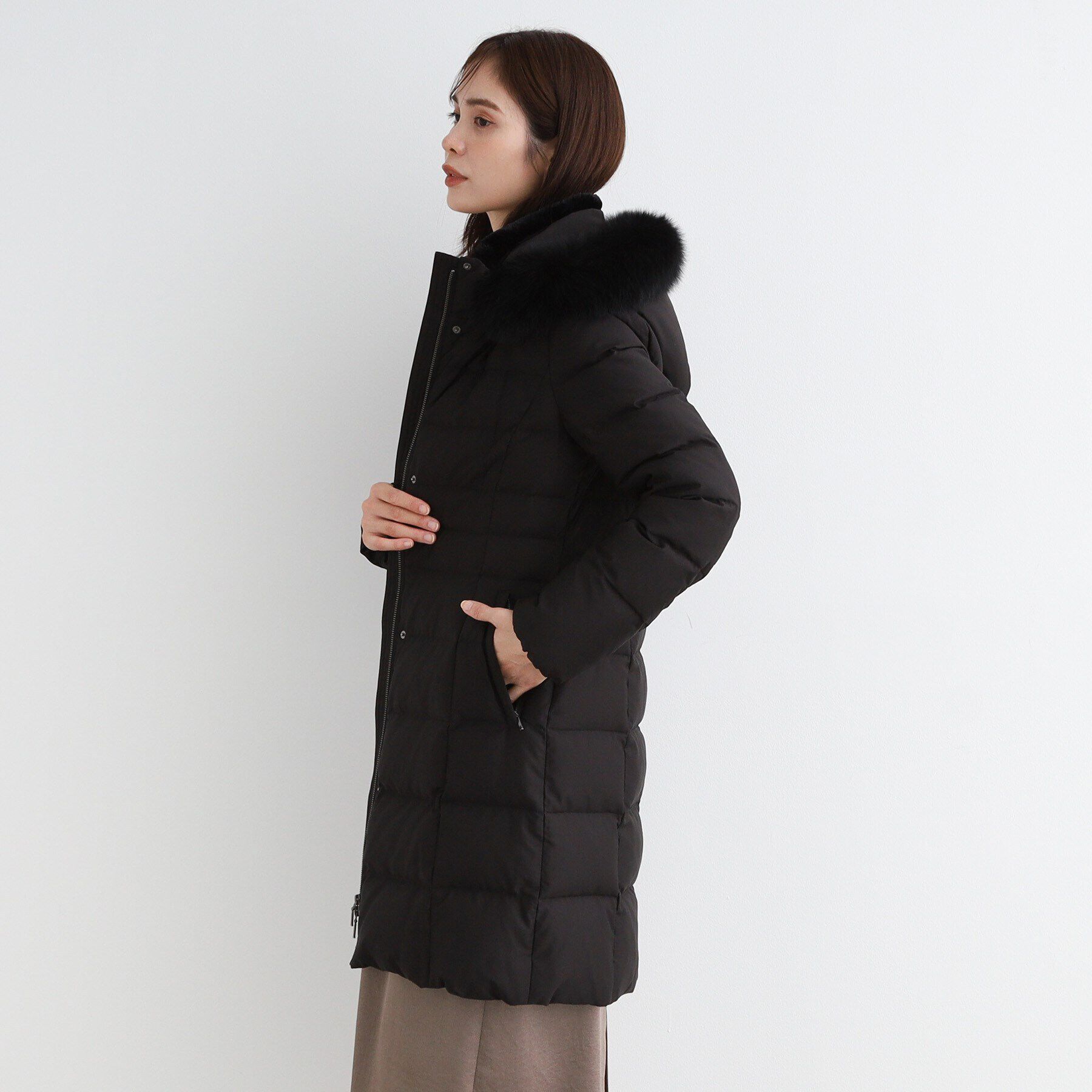 INDIVI「【名品／撥水／抗菌防臭】ロング リサイクルダウンコート」|ダウン|