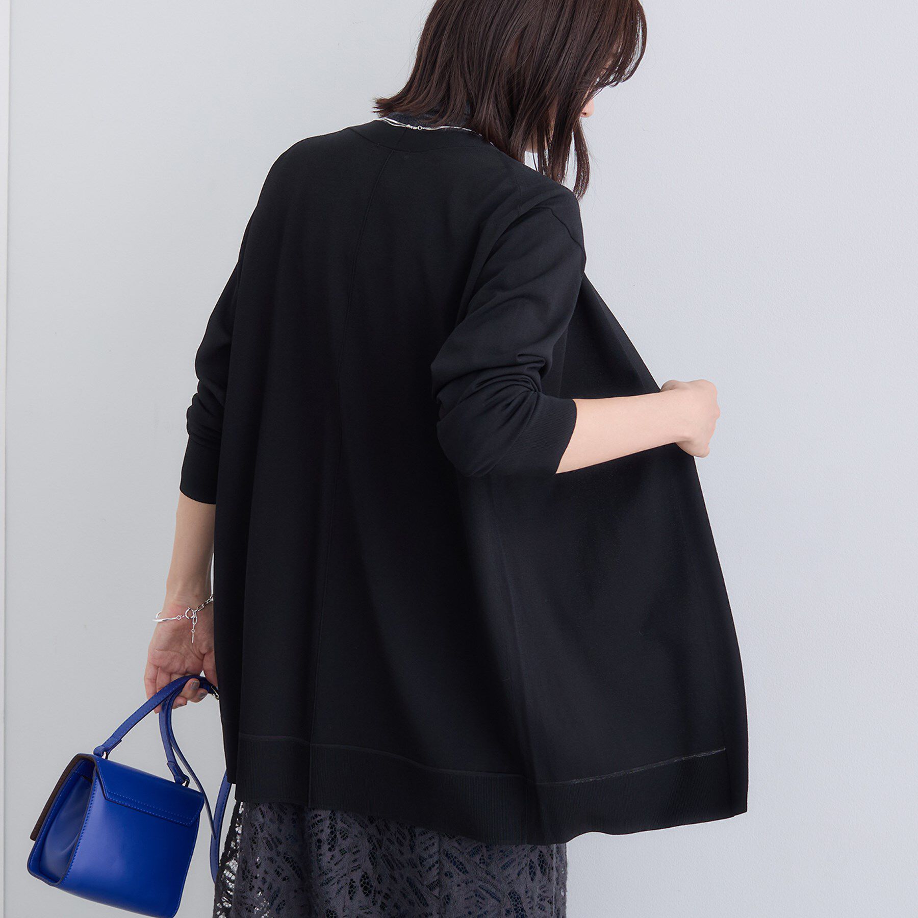 INDIVI「【洗える】着流しロングカーディガン」|カーディガン|