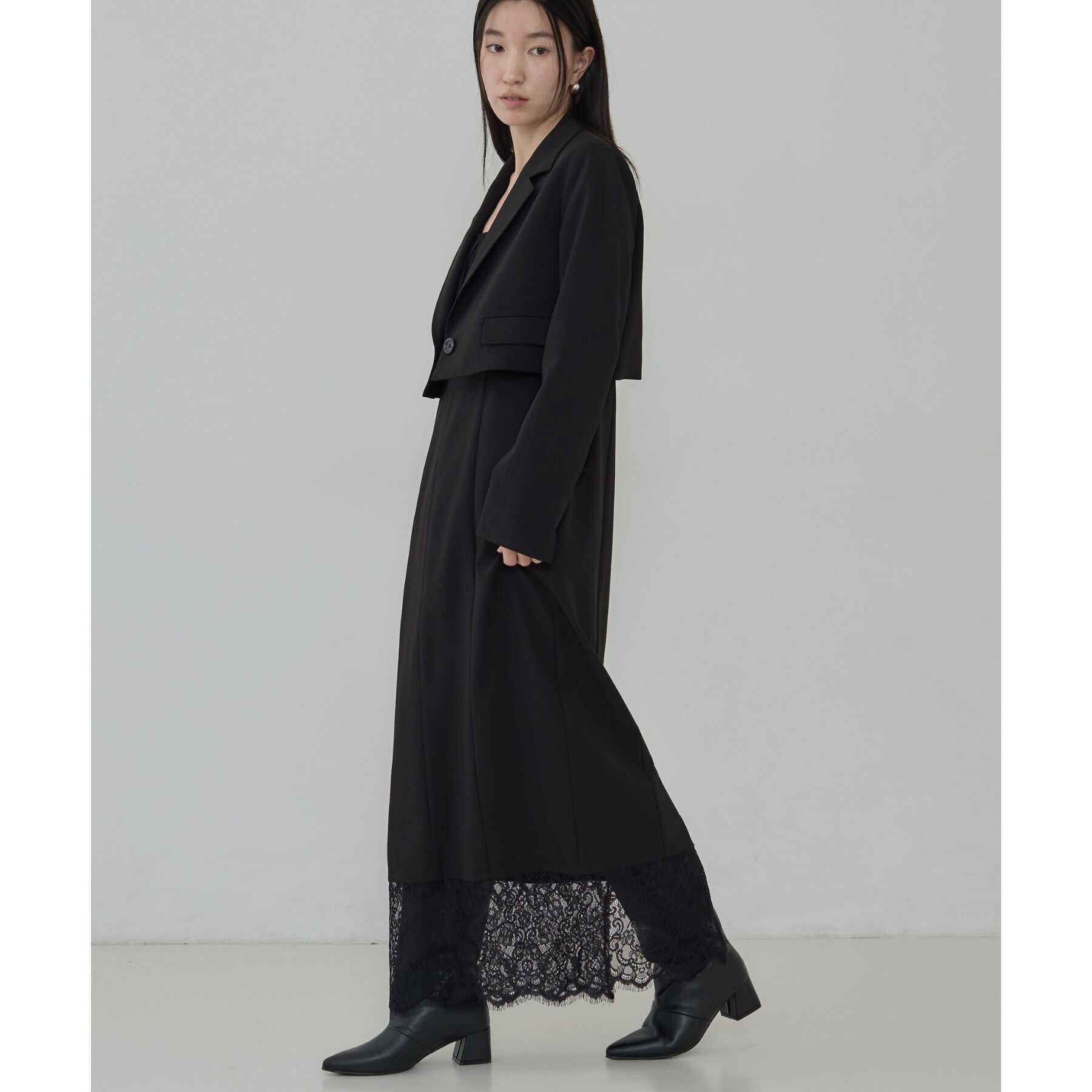 GALLEST「ダブルクロス ショート丈ジャケット【セットアップ可能】」|テーラードジャケット|