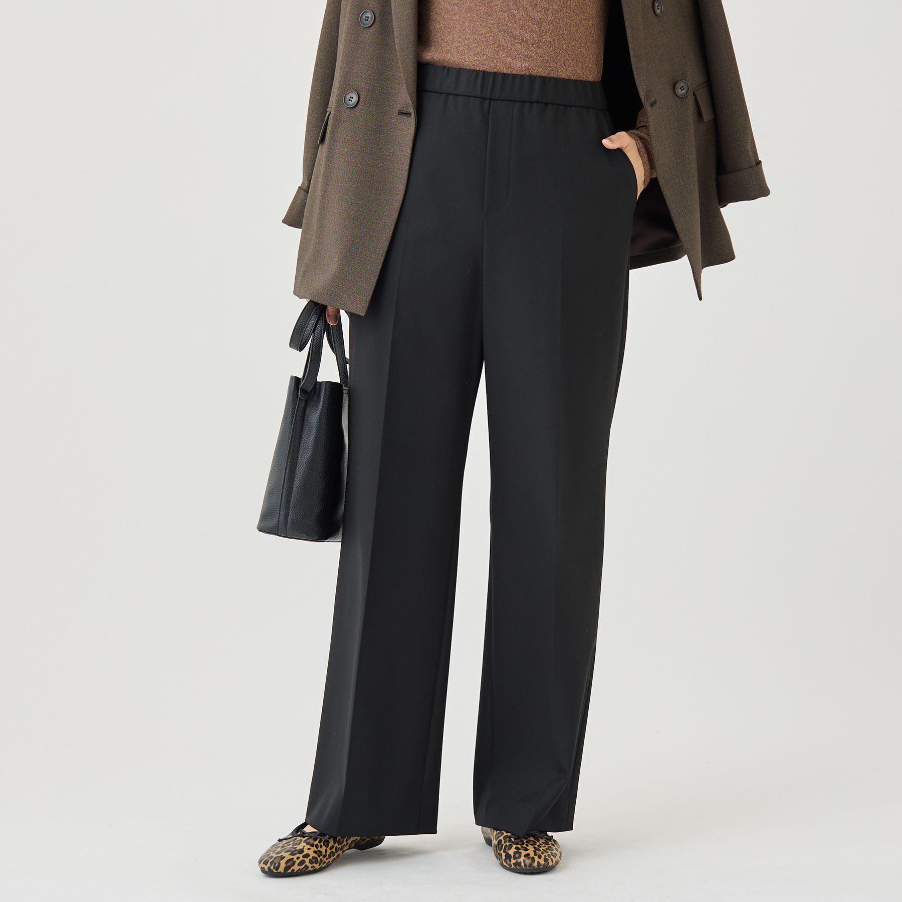 INDIVI「【裏起毛／あったかパンツ】ストレートイージーパンツ」|その他|