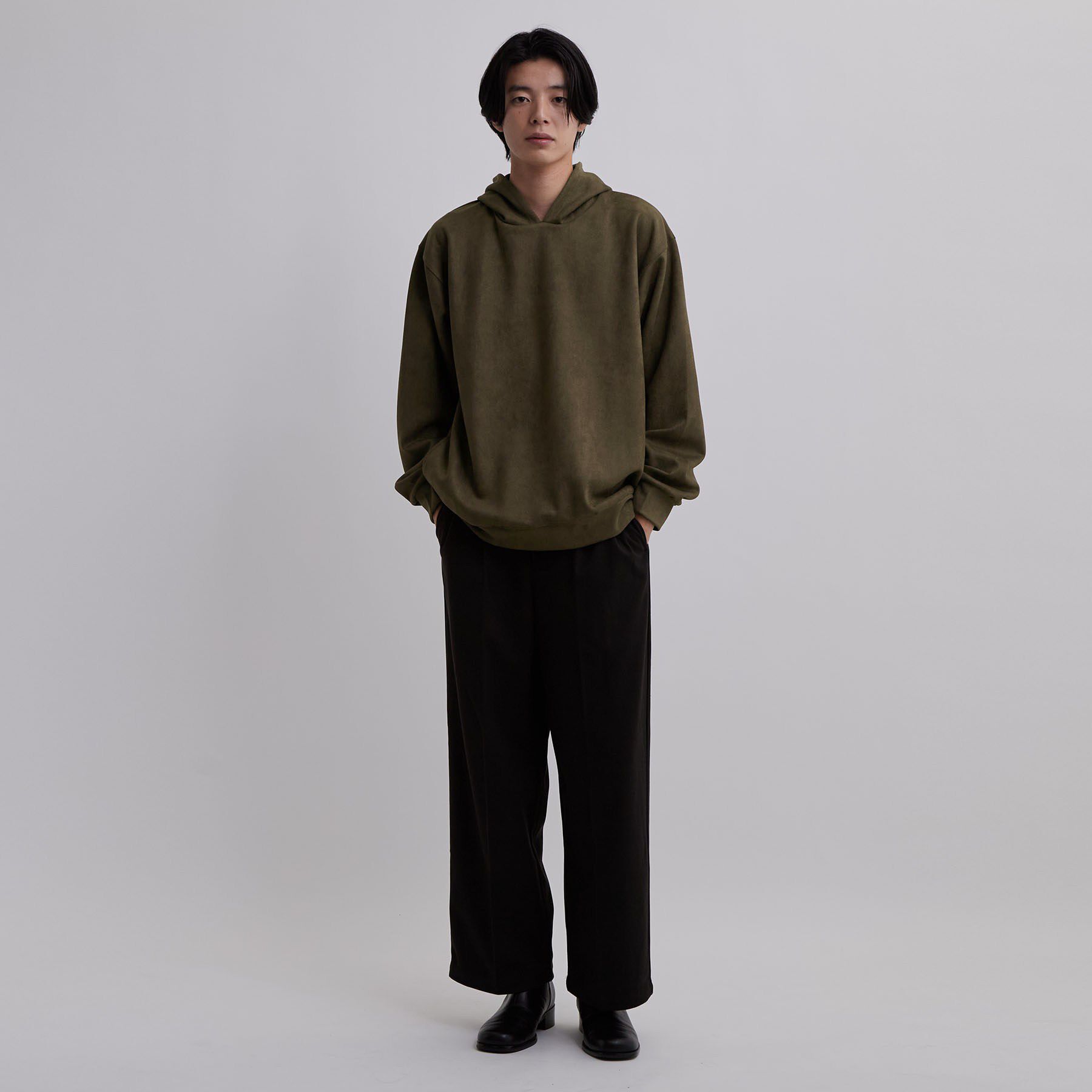 tk.TAKEO KIKUCHI「シルキータッチスエード プルパーカー」|パーカー|