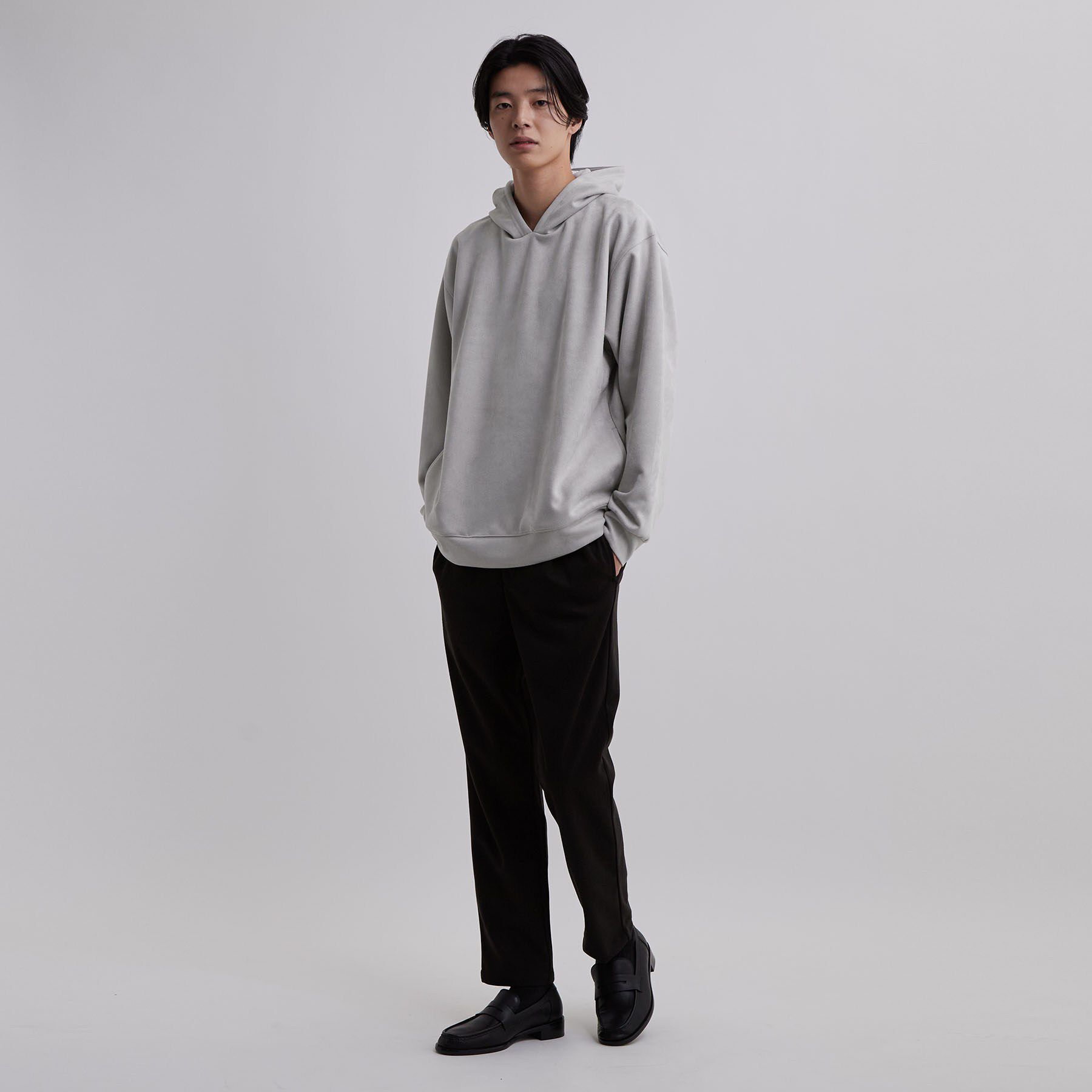 tk.TAKEO KIKUCHI「シルキータッチスエード プルパーカー」|パーカー|