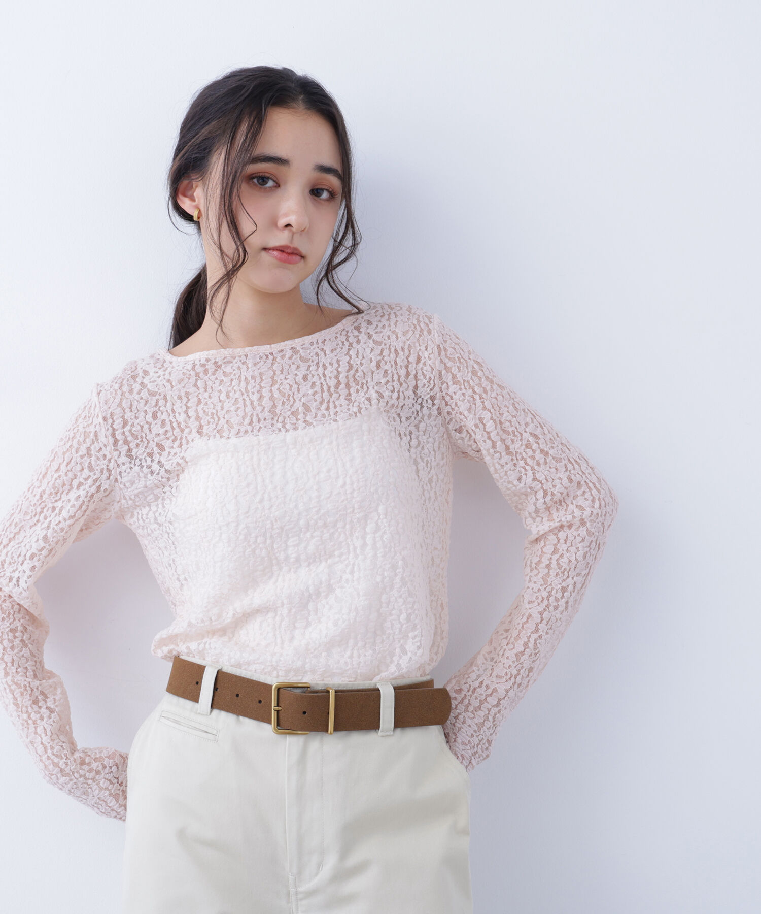  「〈N.〉 レースカットソー」|Tシャツ・カットソー|