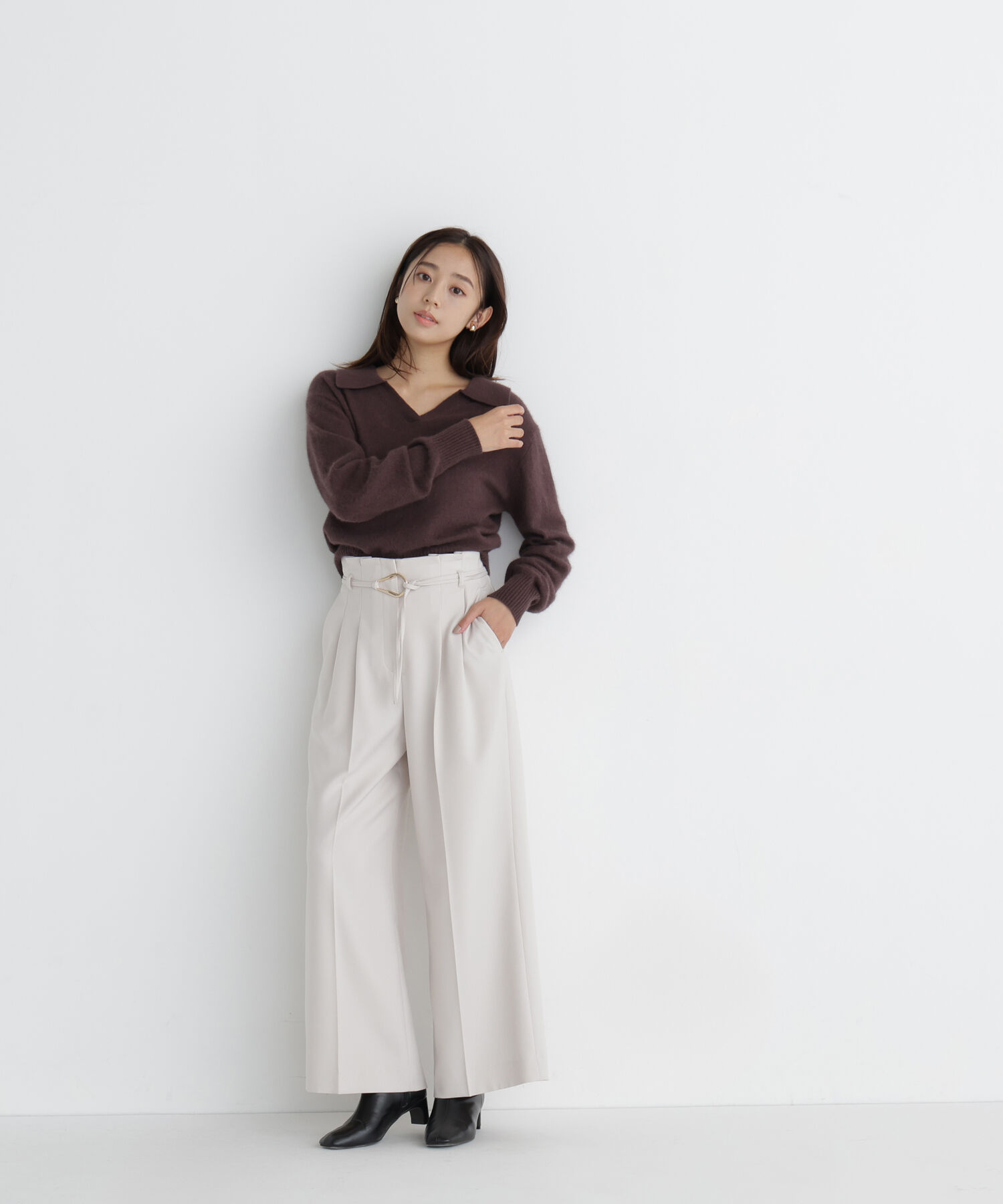  「＜CLASSY.11月号掲載＞ダブルベルトワイドパンツ　26AW」|その他|