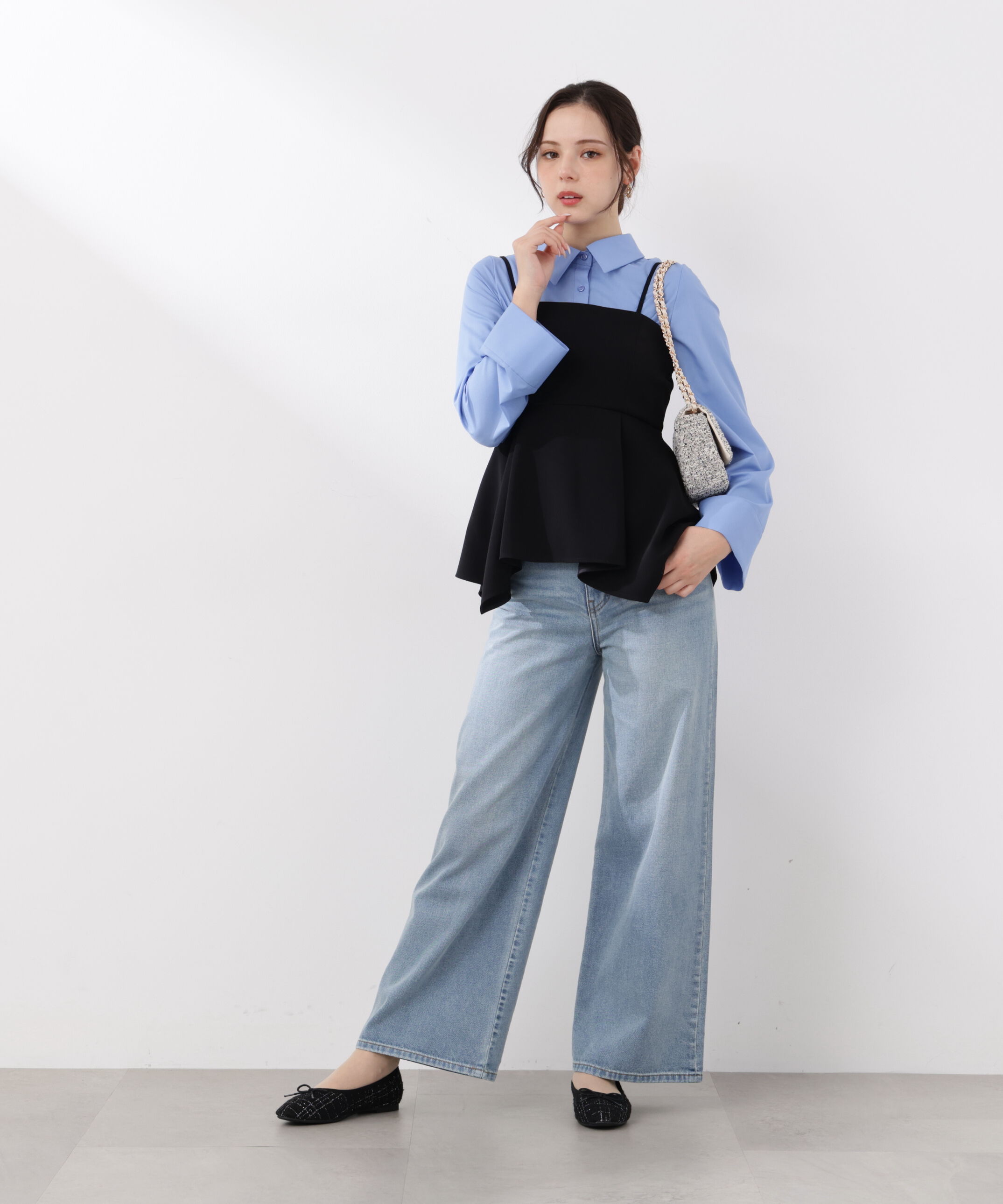 PROPORTION BODY DRESSING「〈a/mie〉フレアースリーブシャツ　26SS」|シャツ・ブラウス|
