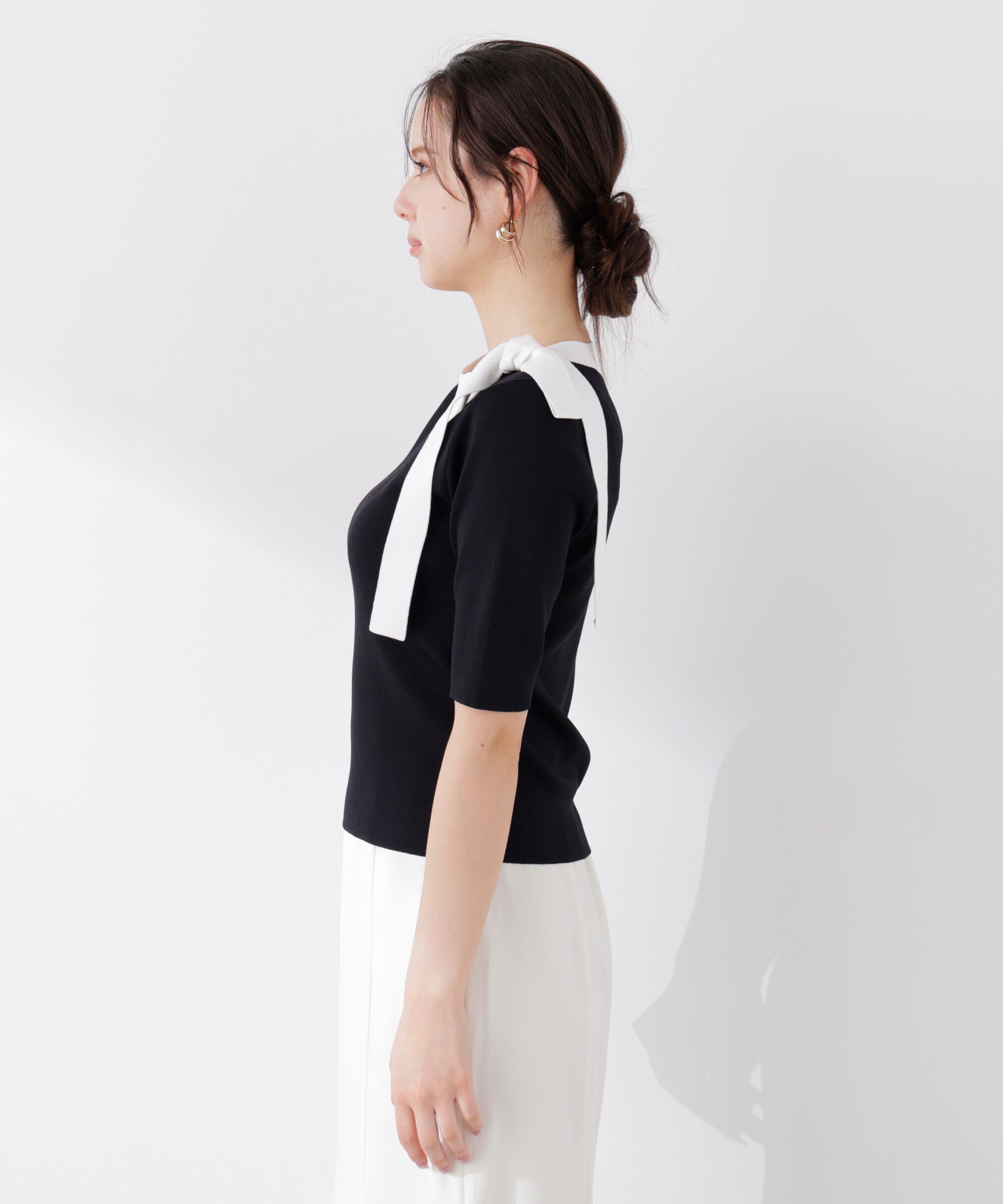 PROPORTION BODY DRESSING「＜UV＞サイドリボンニット　26SS」|ニット・セーター|