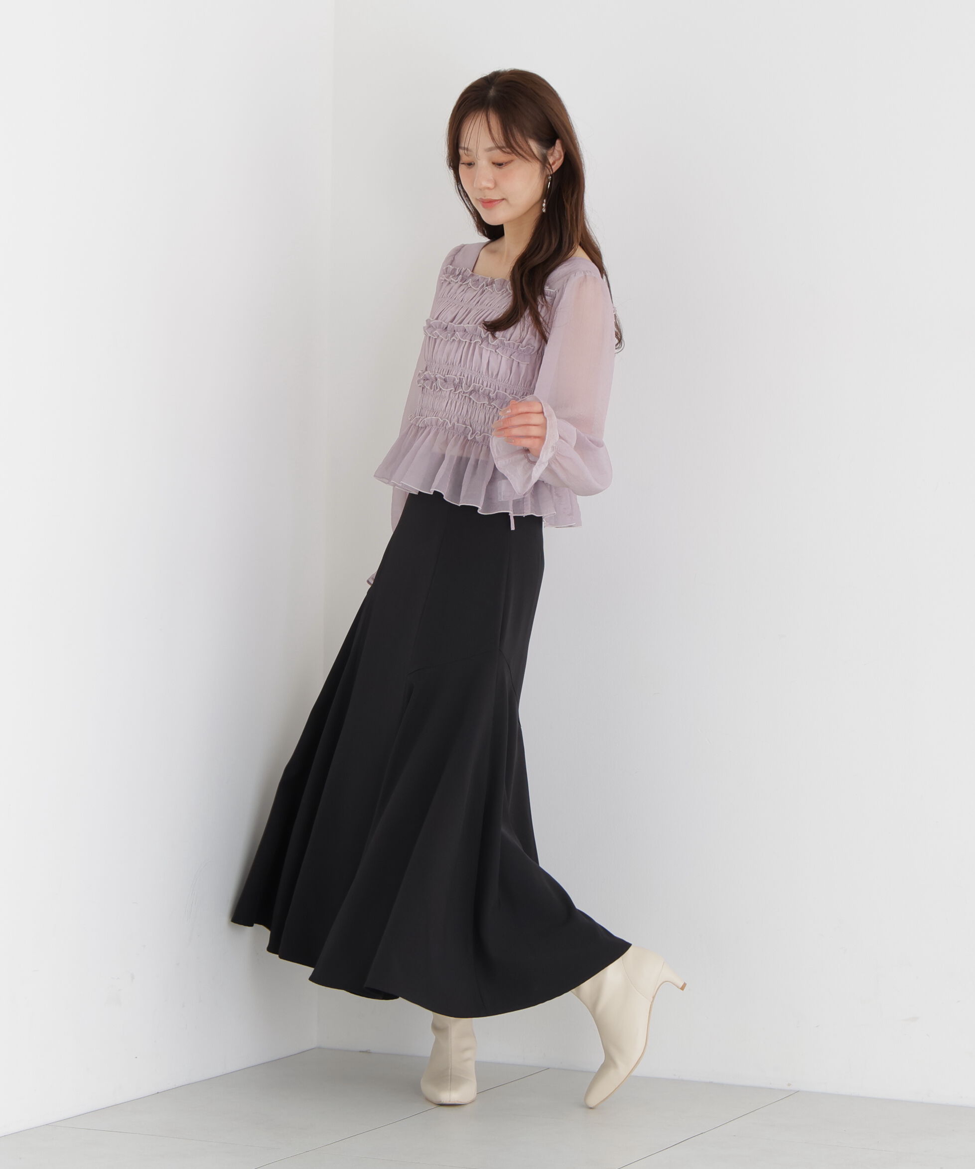 PROPORTION BODY DRESSING「アシメ切替スカート」|スカート|