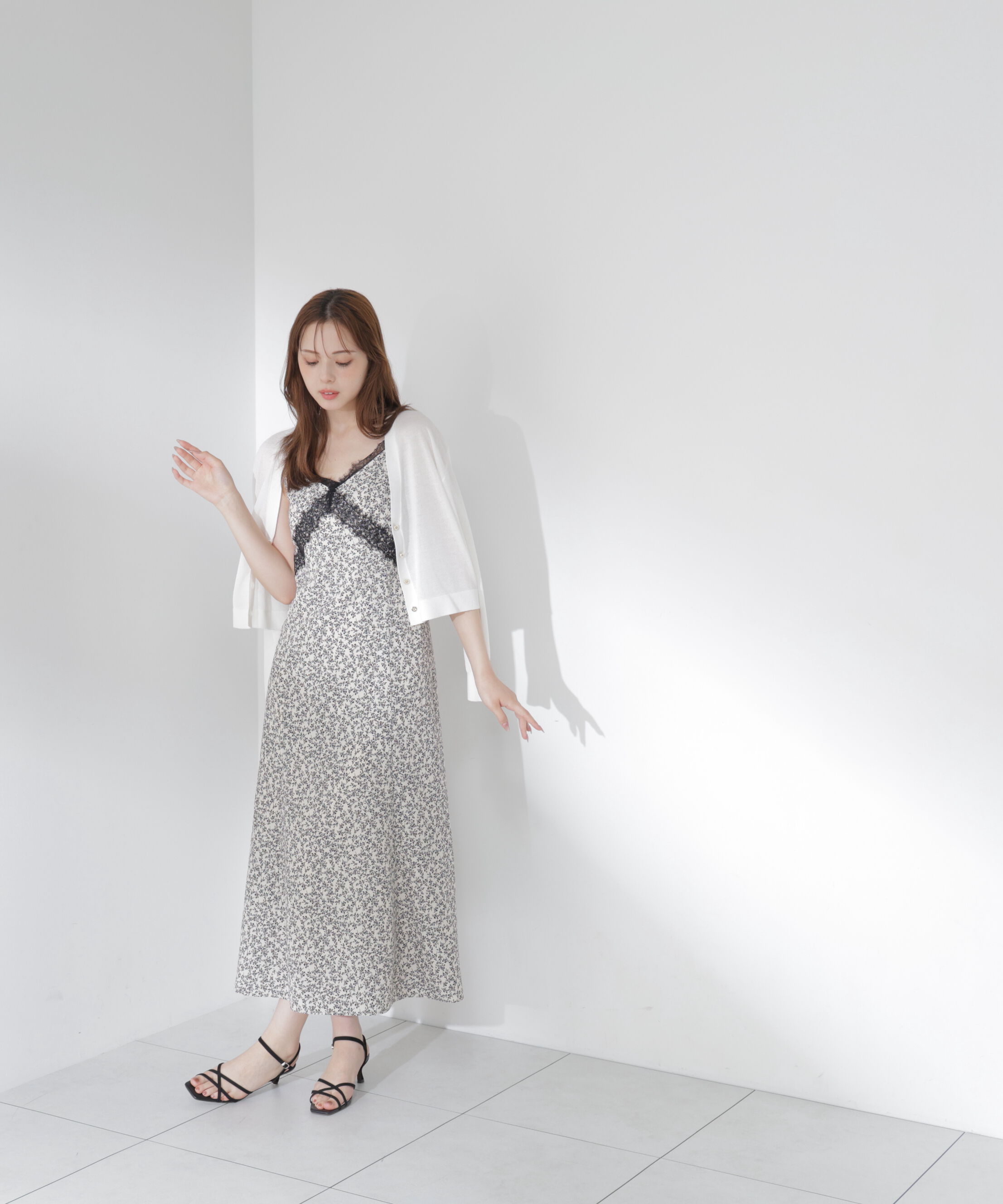 PROPORTION BODY DRESSING「レーストリム小花キャミワンピース 26AW」|ワンピース|