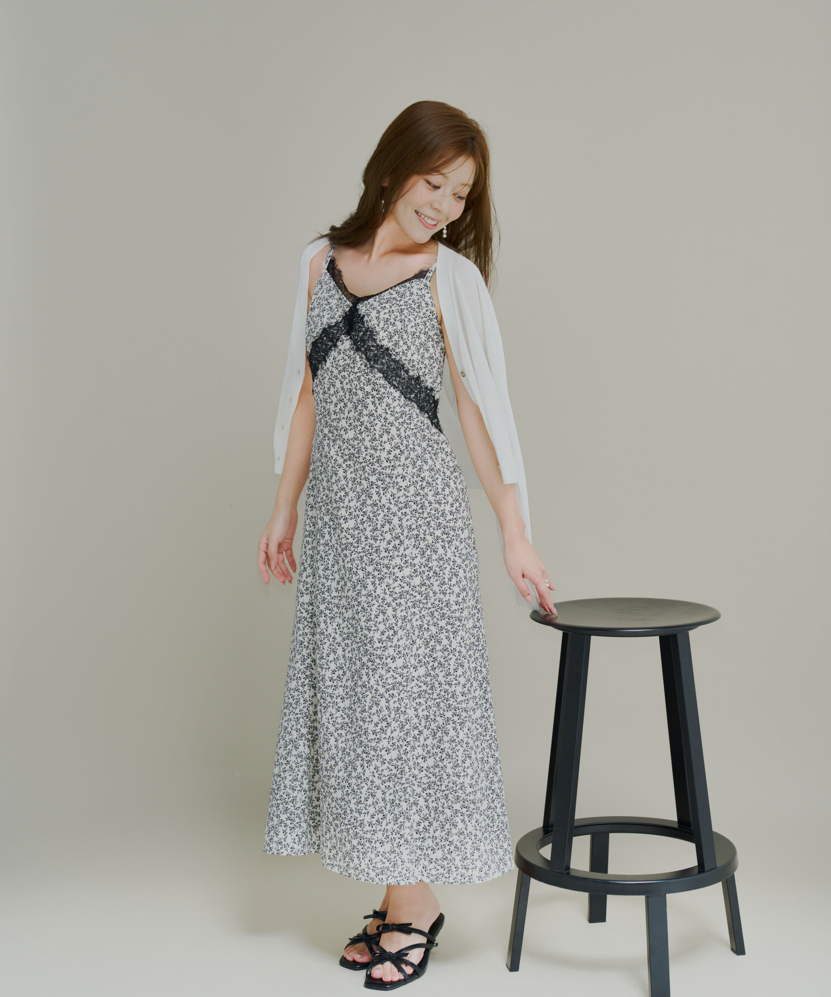 PROPORTION BODY DRESSING「レーストリム小花キャミワンピース 26AW」|ワンピース|