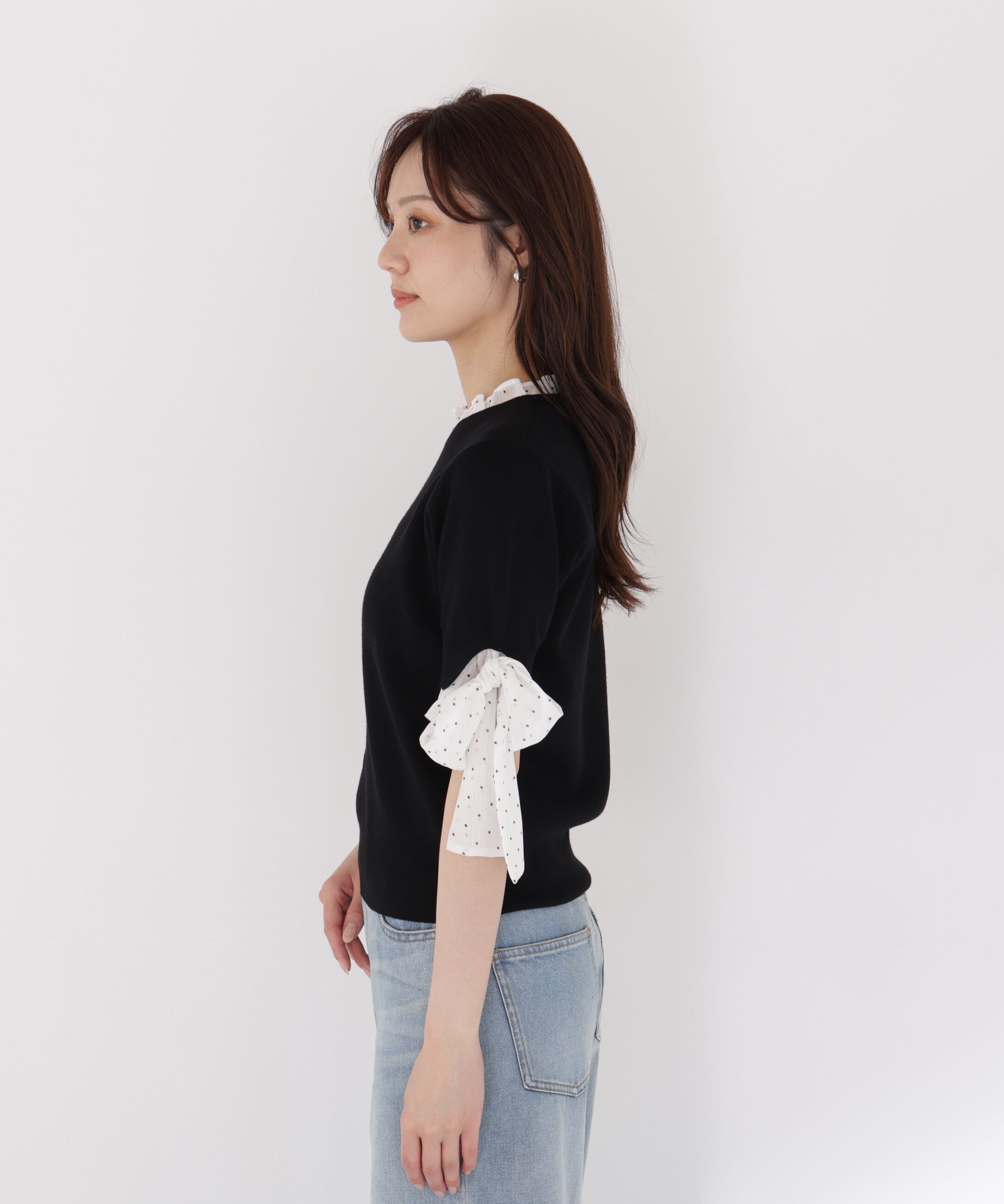 PROPORTION BODY DRESSING「リボンドッキングニット 26AW」|ニット・セーター|