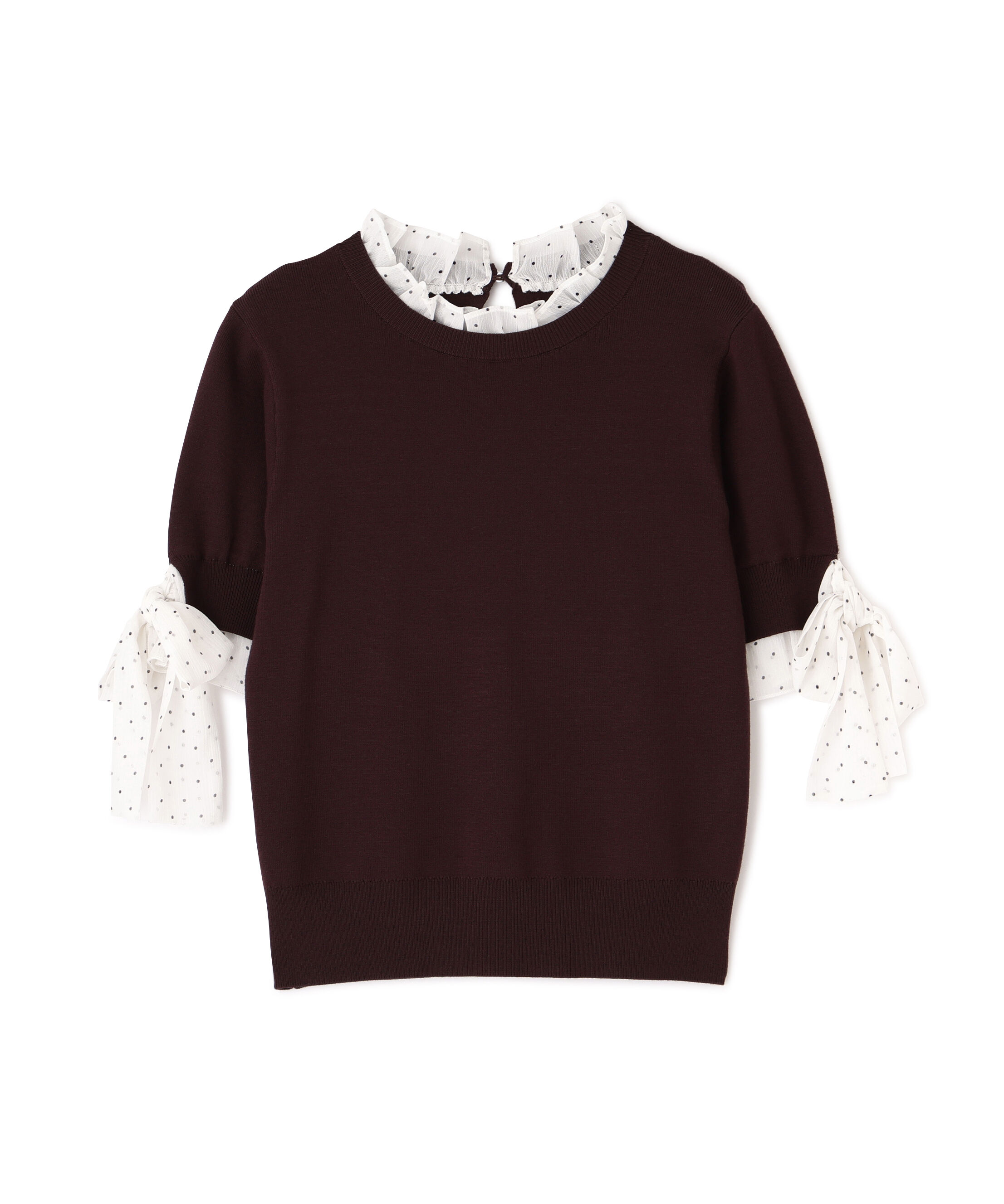 PROPORTION BODY DRESSING「リボンドッキングニット 26AW」|ニット・セーター|