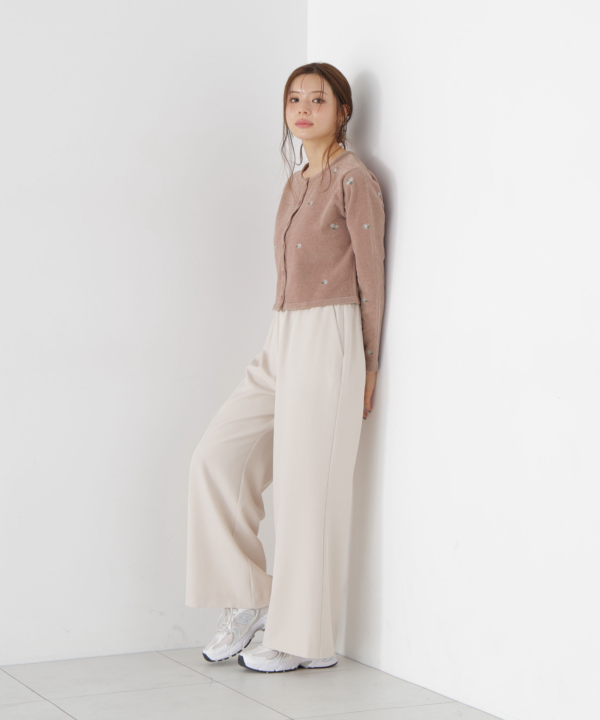 PROPORTION BODY DRESSING「＜a/mie＞エンブロイダリーモールカーディガン 26AW」|カーディガン|