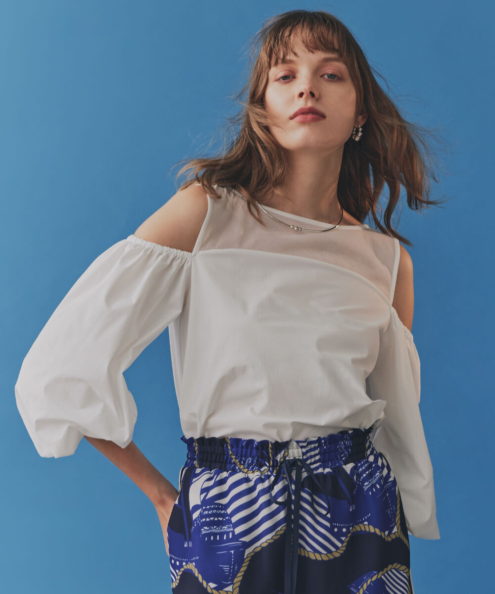 「オフショルダーカットソートップス」|Tシャツ・カットソー|