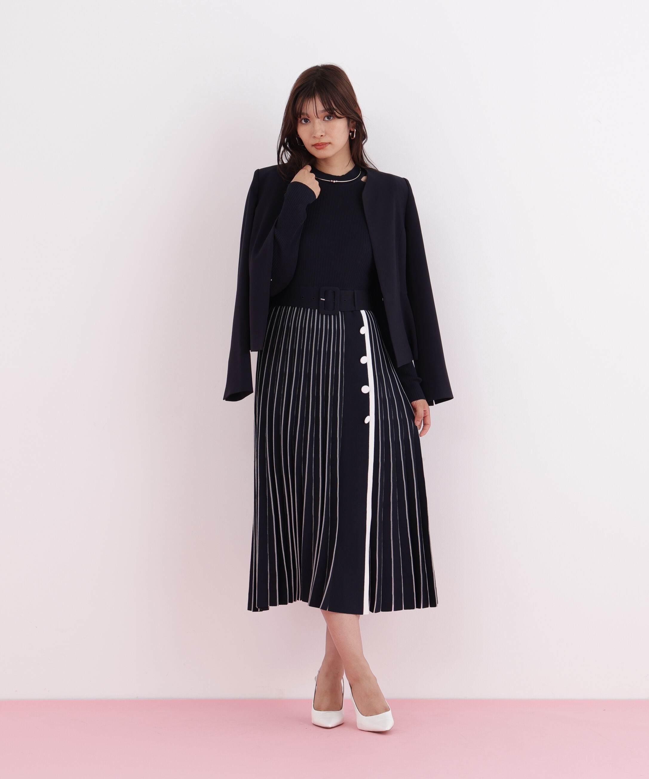  「キーネックペプラムジャケット」|その他|