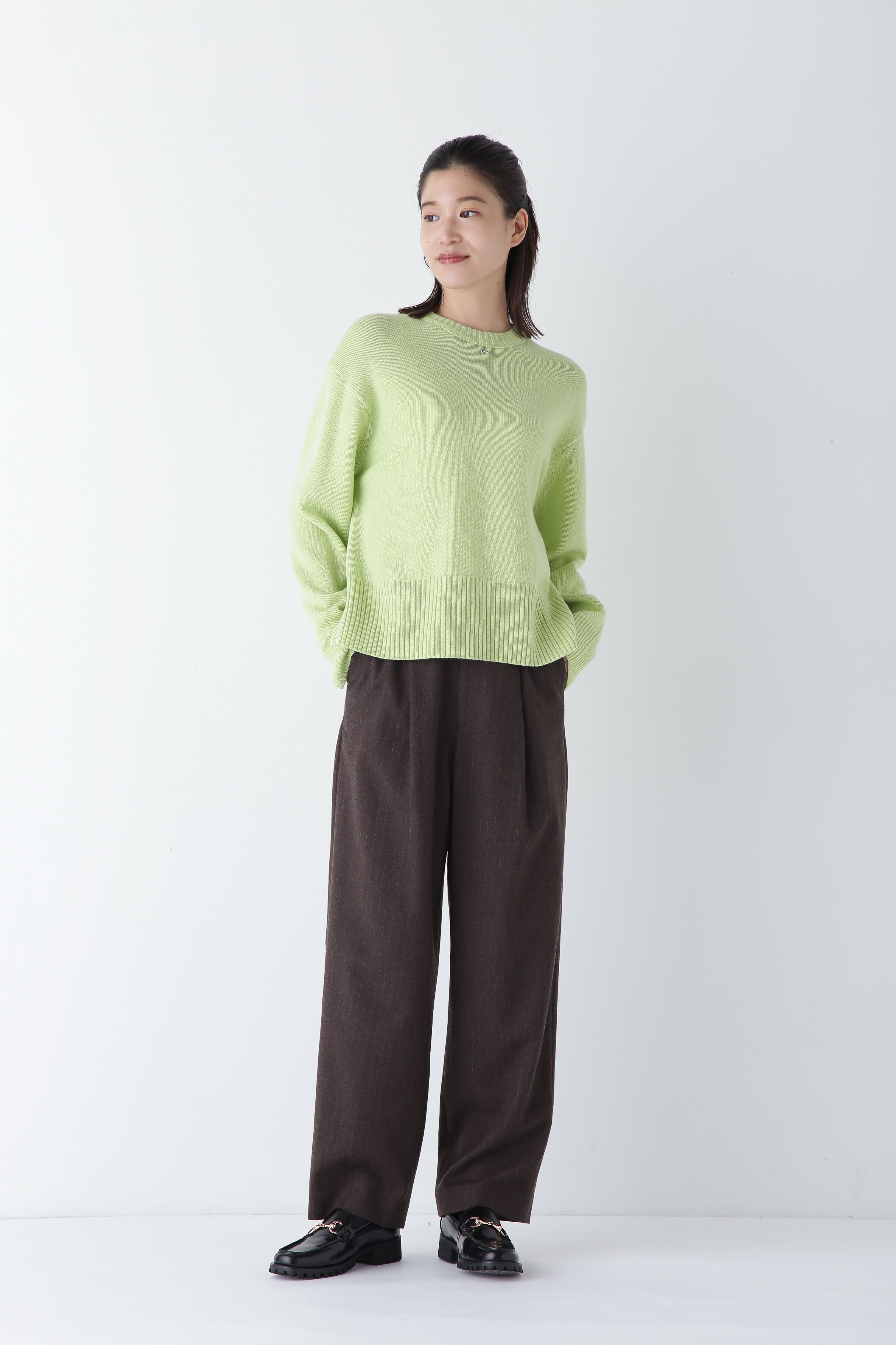  「◆ウールフラノワイドテーパードパンツ」|その他|