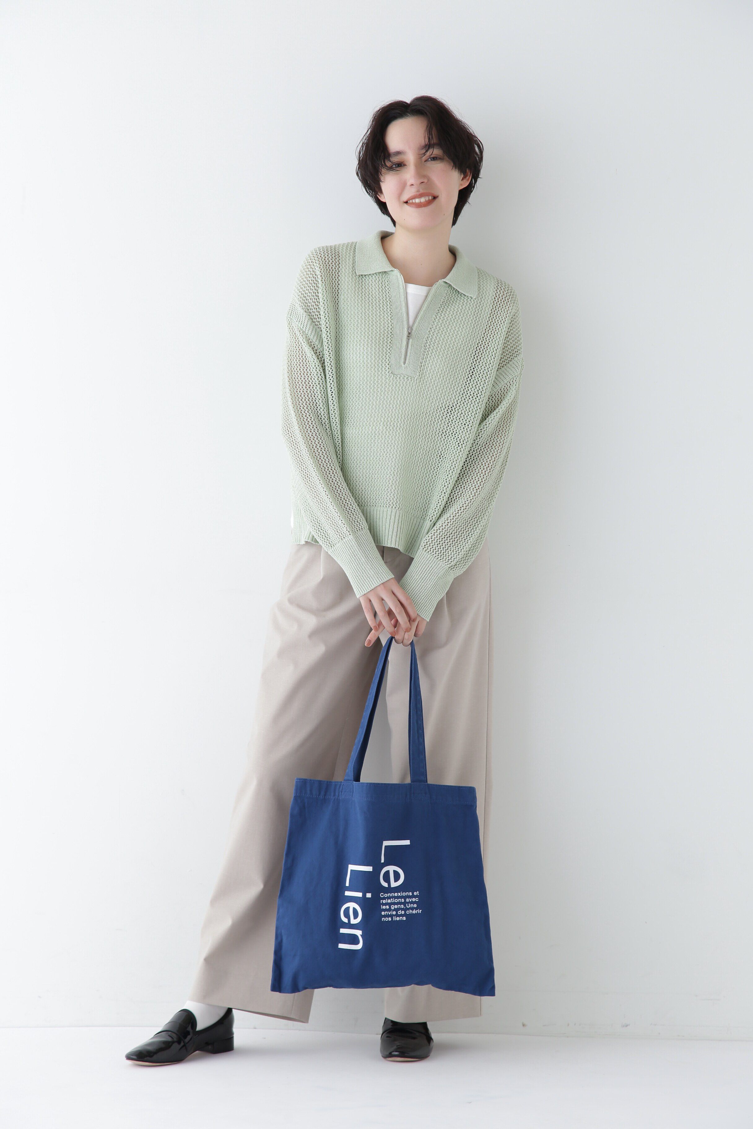  「◆≪ウォッシャブル≫ テープヤーンメッシュスキッパープルオーバー」|ニット・セーター|