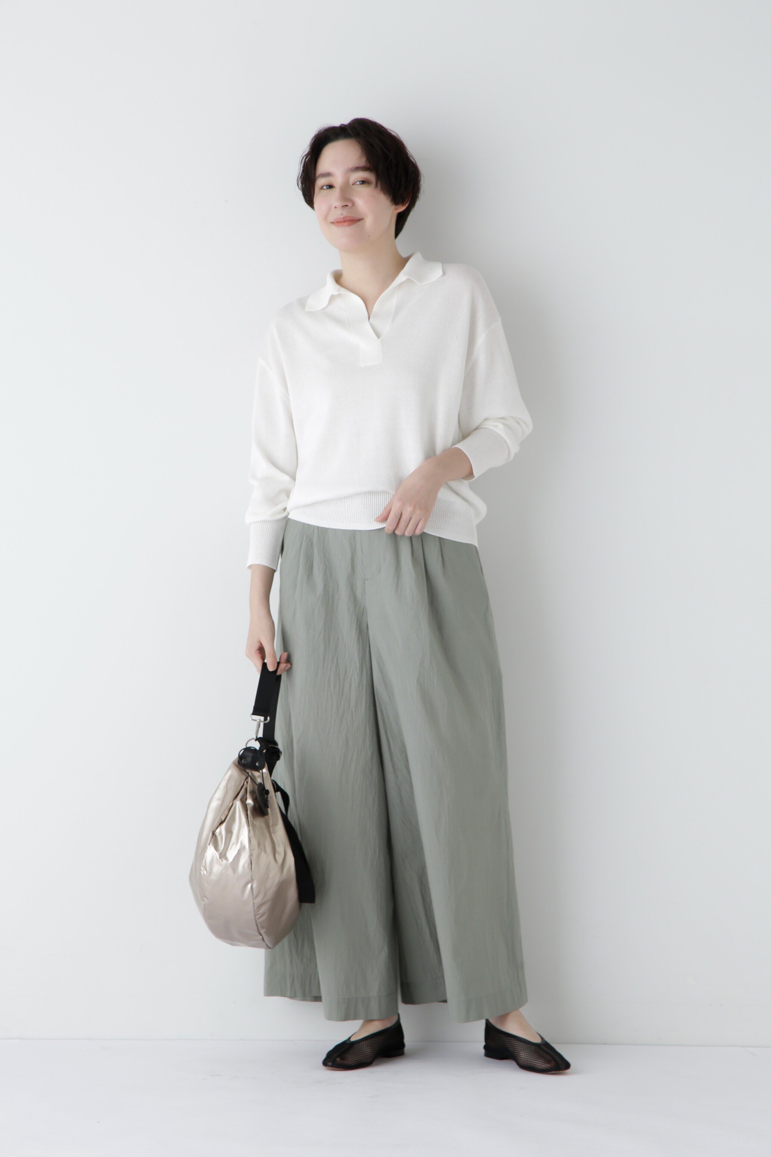  「◆エアリーコットンタックワイドパンツ」|その他|