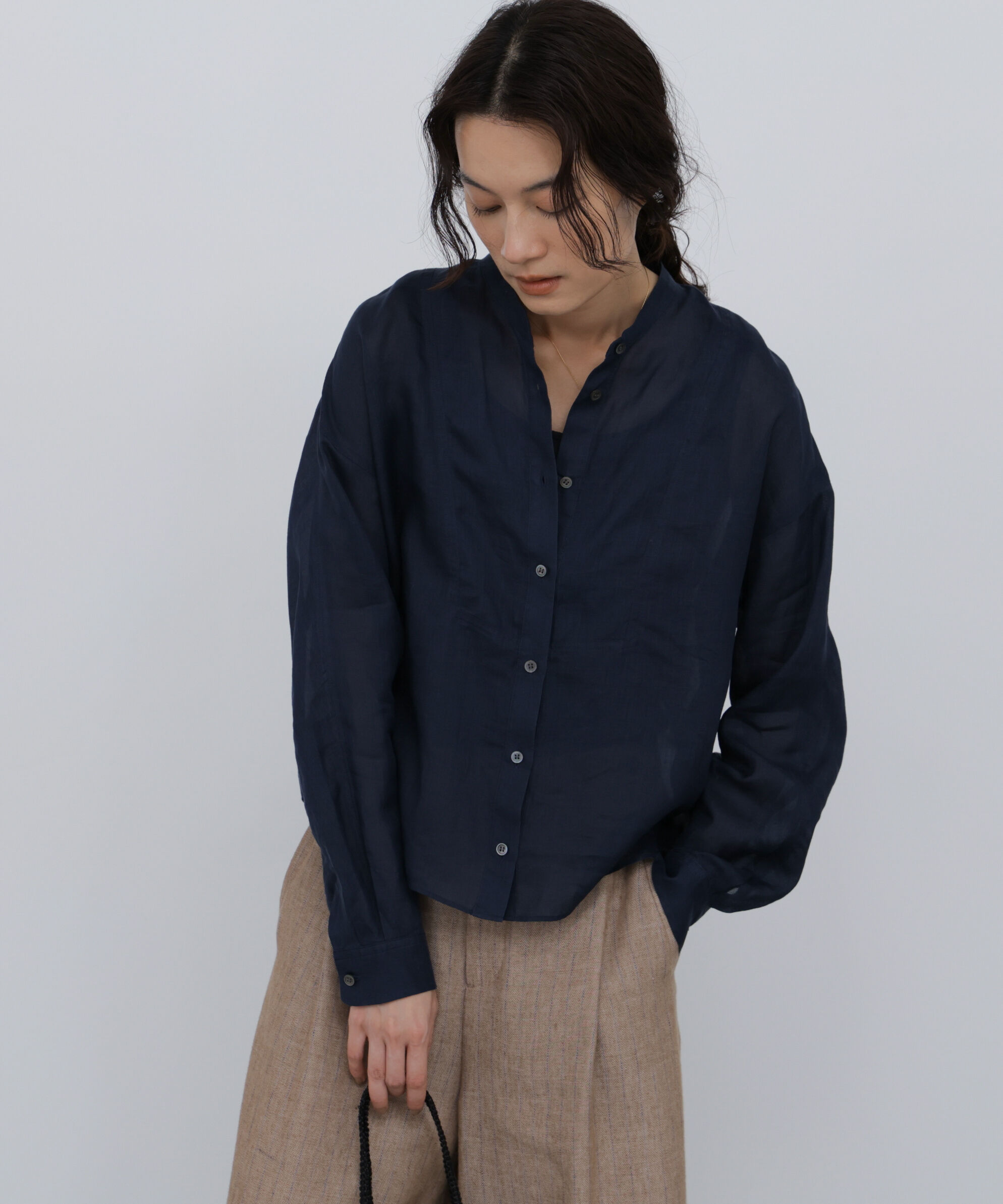  「《名品 / 洗える / 4カラー展開》ラミーボザムシャツブラウス」|シャツ・ブラウス|