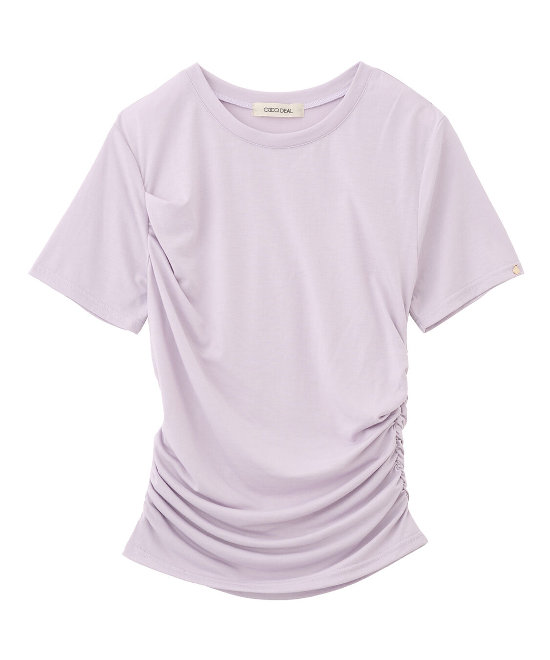 COCO DEAL「ギャザークルーネックＴシャツ」|Tシャツ・カットソー|