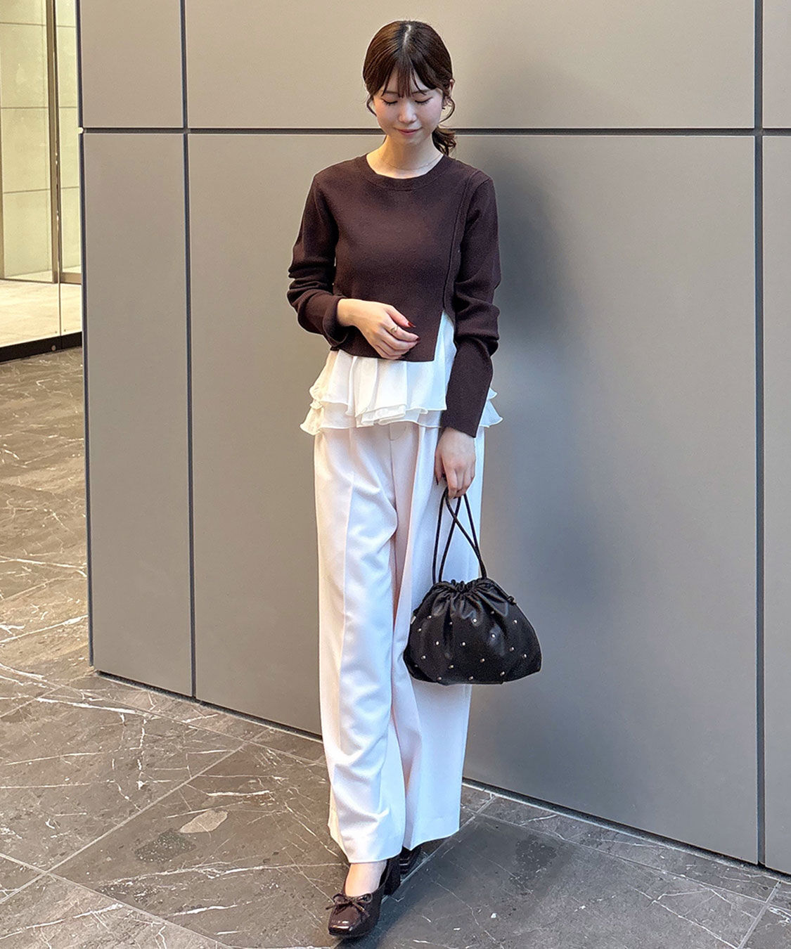 COCO DEAL「ワンタックストレートパンツ」|スラックス|