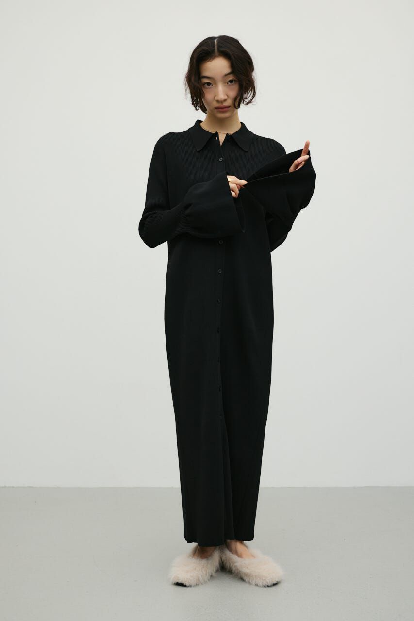 STYLEMIXER「ベルスリーブナローニットワンピース」|ワンピース|BLK