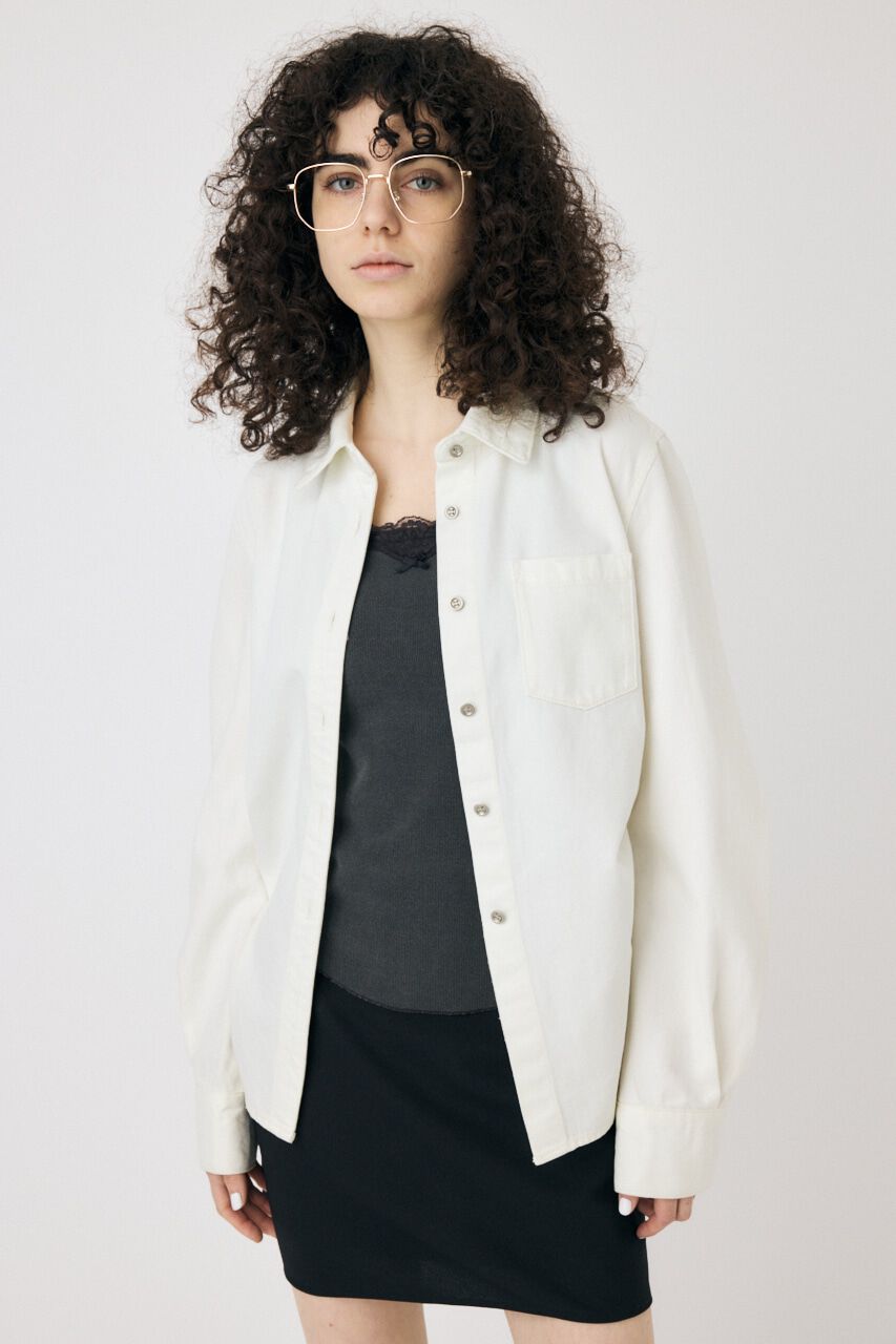 MOUSSY「WAIST FIT デニムシャツ」|シャツ・ブラウス|WHT
