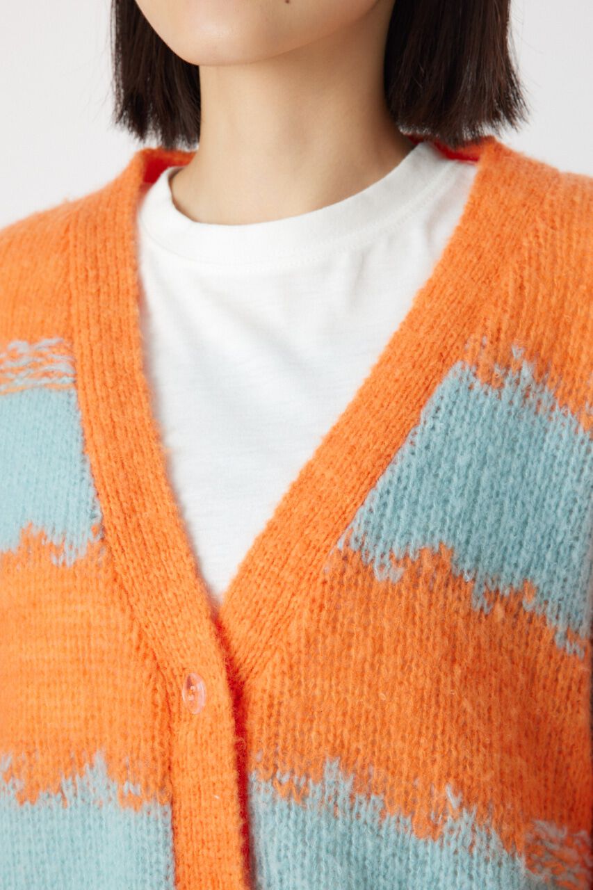RODEO CROWNS「Grunge Border Knit カーディガン」|ニット・セーター|