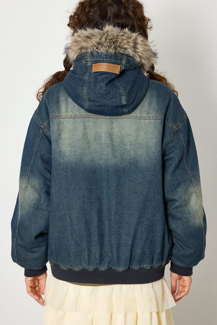 RODEO CROWNS「FUR HOODED ワークジャケット」|ブルゾン・スタジャン|