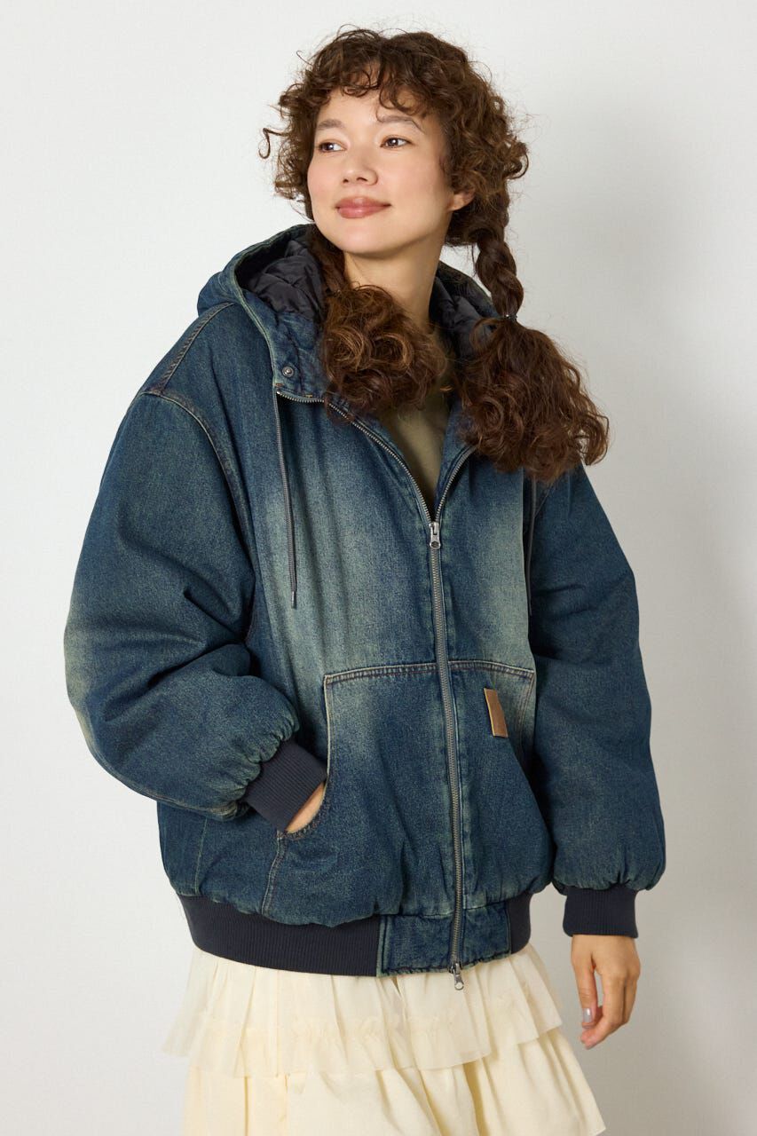 RODEO CROWNS「FUR HOODED ワークジャケット」|ブルゾン・スタジャン|