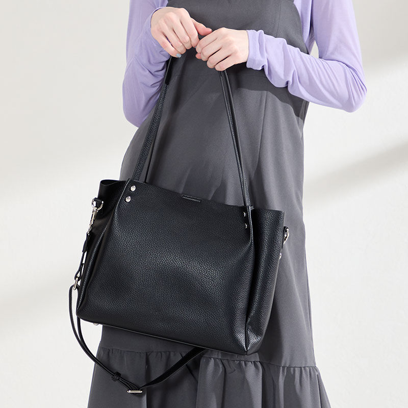 ORiental TRaffic「ショルダー付き A4  トートバッグ /BA-273　インポーチ付き」|ショルダー・メッセンジャー|BLACK